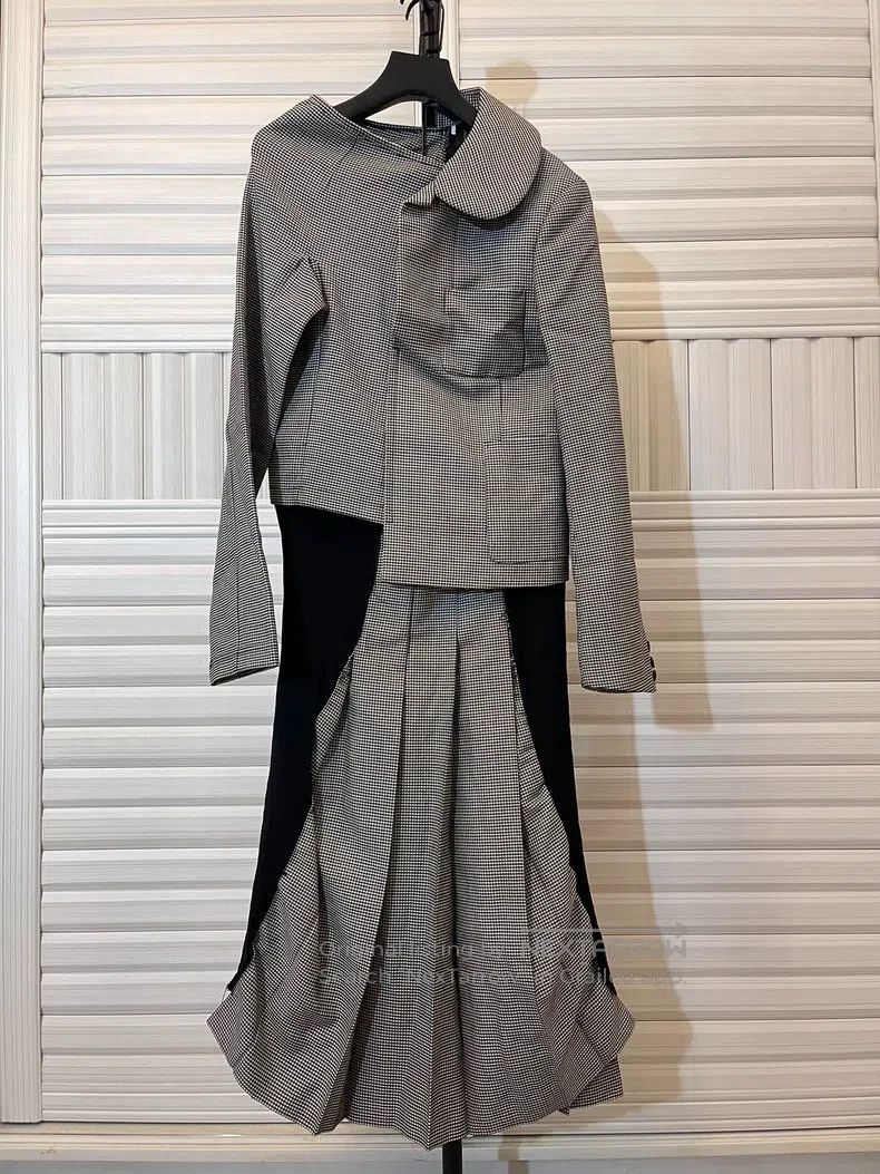 Comme des Garcons Comme Des Garcons Mainline Set - Wool Houndstooth Asymmetr Size M / US 6-8 / IT 42-44 - 1 Thumbnail