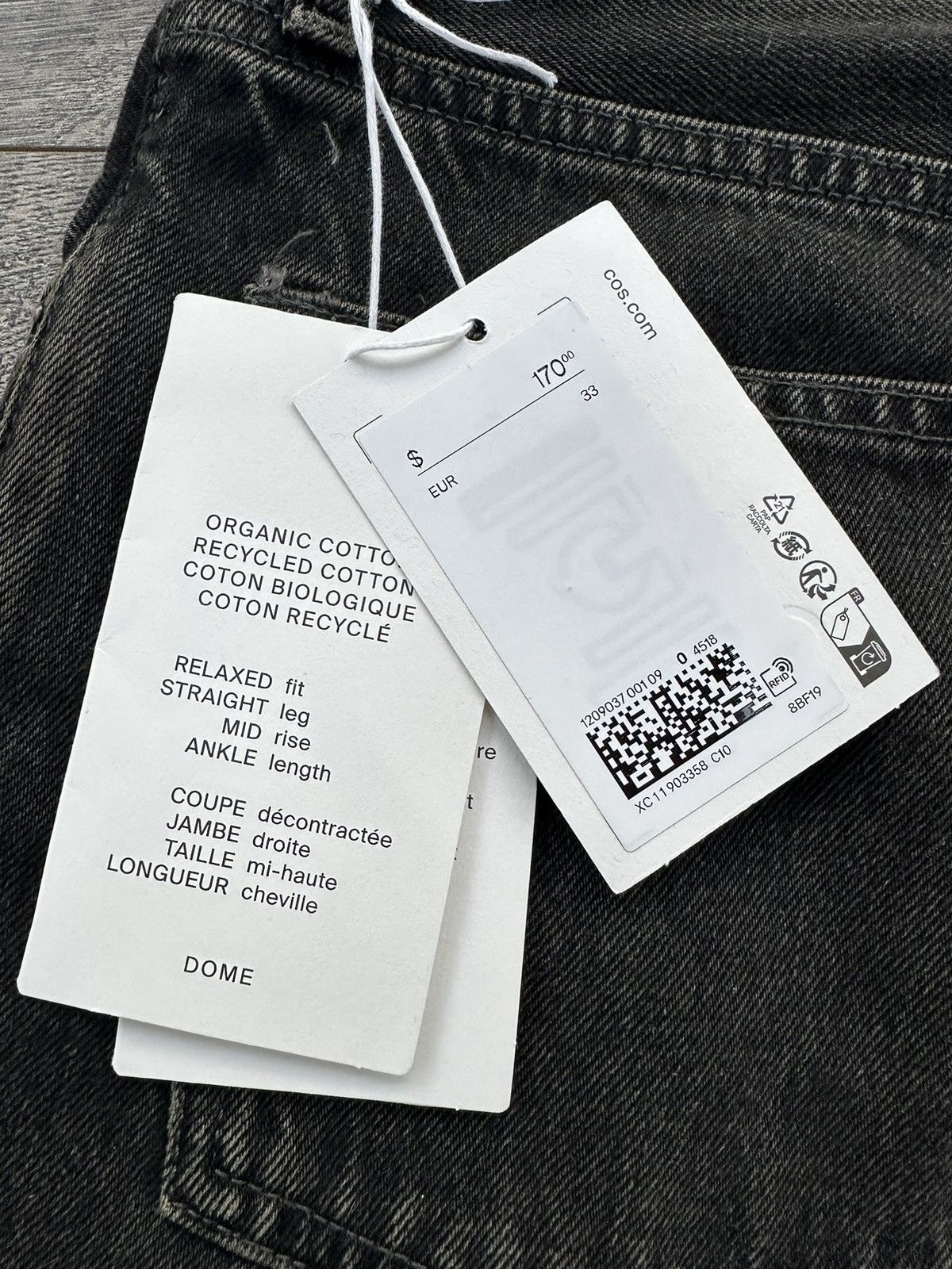 Cos Cos Dome Straight Leg Jeans Size US 33 - 4 Thumbnail