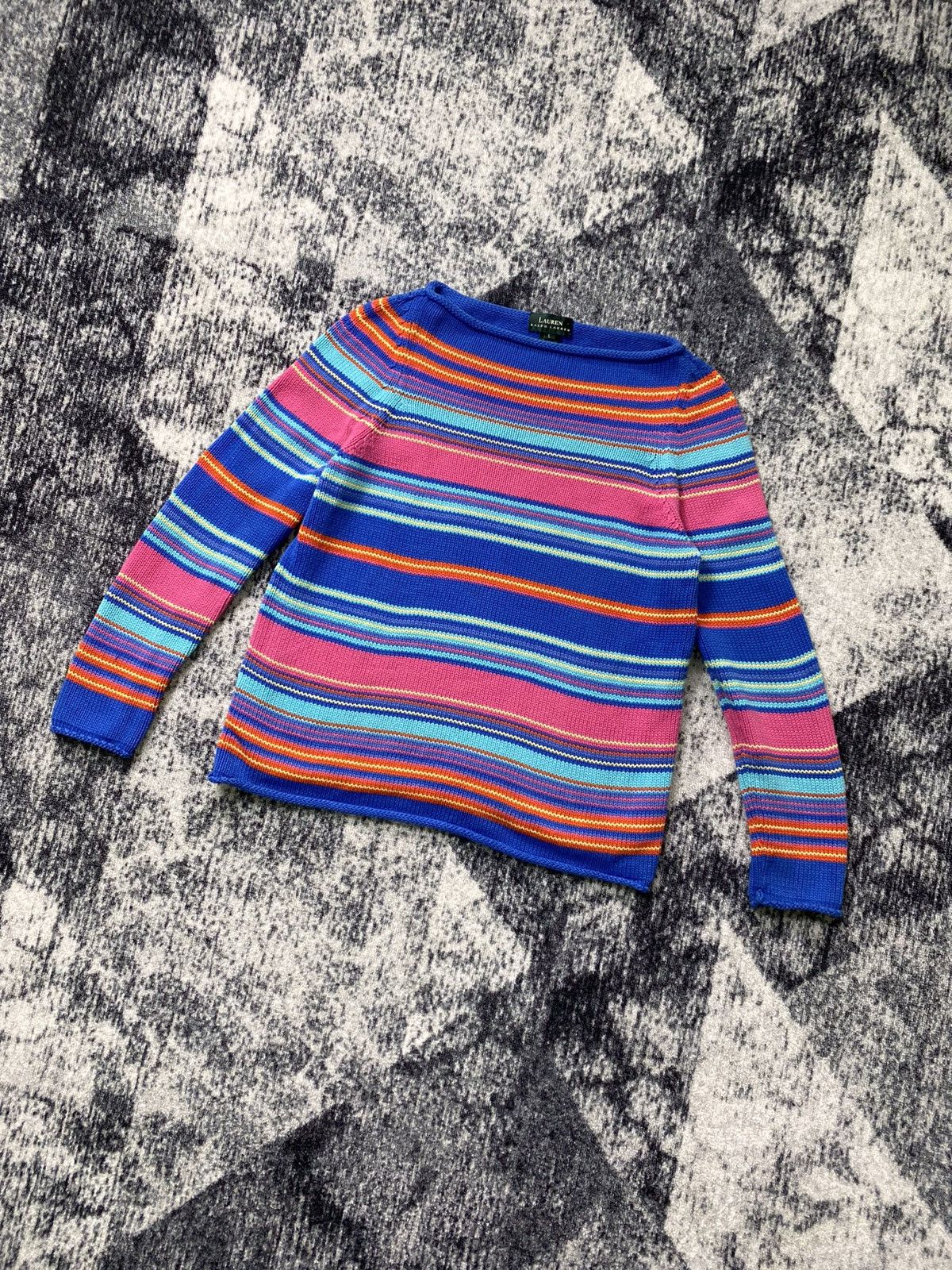 Lauren Ralph Lauren × Ralph Lauren × Vintage Vintage Lauren Ralph Lauren Sweater Multicolour LCD Knitwear Size L / US 10 / IT 46 - 1 Thumbnail