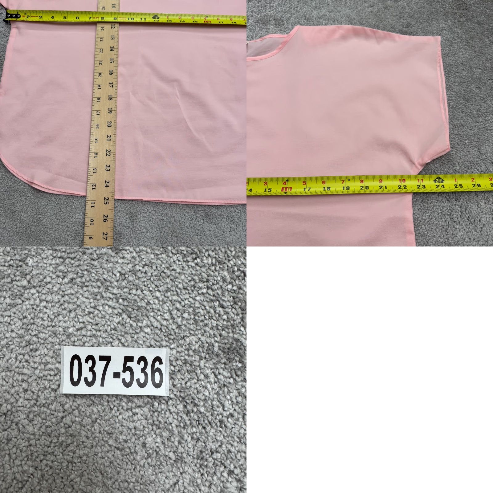 Vintage VINTAGE Gold Hanger Blouse Shirt Woman Pink 80s Chiffon Short Sleeve Crew Neck Polyester Regular Large Vintage 80s Classic Women's Blouse Size L / US 10 / IT 46 - 8 Thumbnail