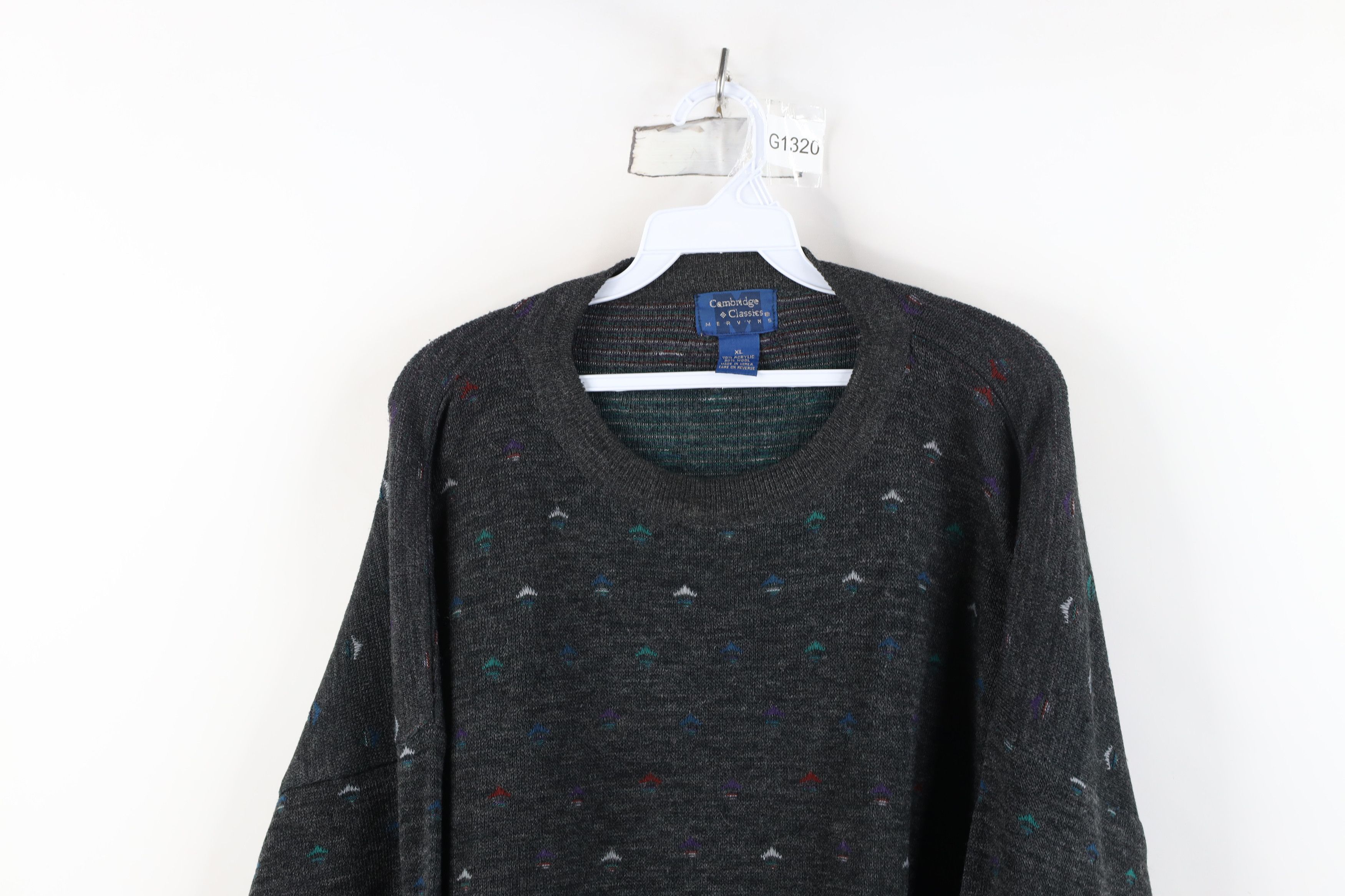 Vintage Vintage 90s Streetwear Wool Blend Knit Crewneck Sweater Size XL / US 12-14 / IT 48-50 - 2 Thumbnail