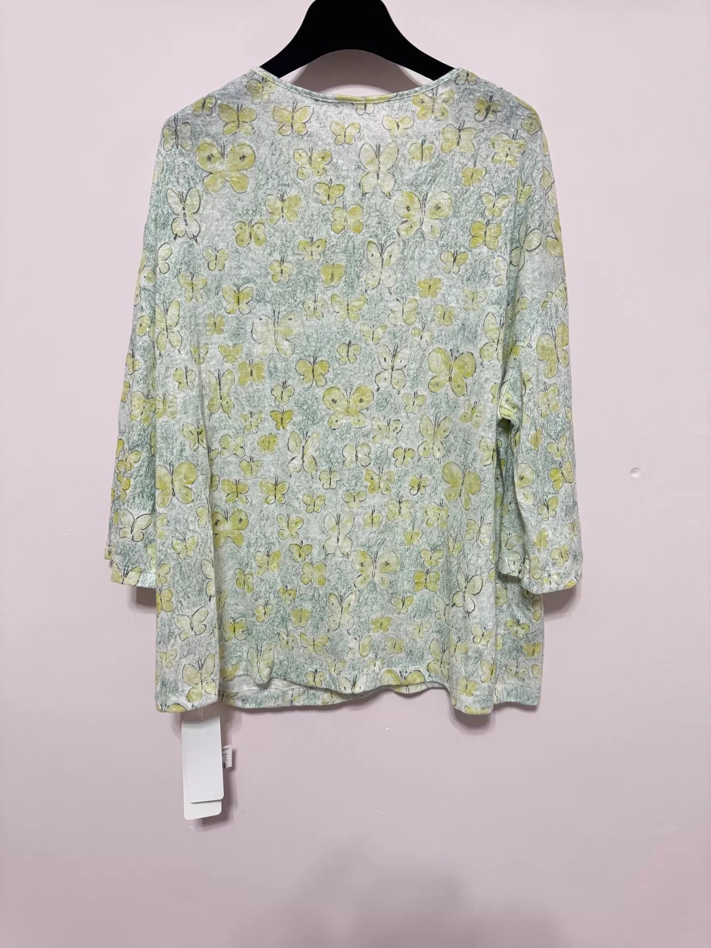 mina perhonen Mina Perhonen Classic Yellow Butterfly Print Linen Top 38 Size XS / US 0-2 / IT 36-38 - 2 Thumbnail