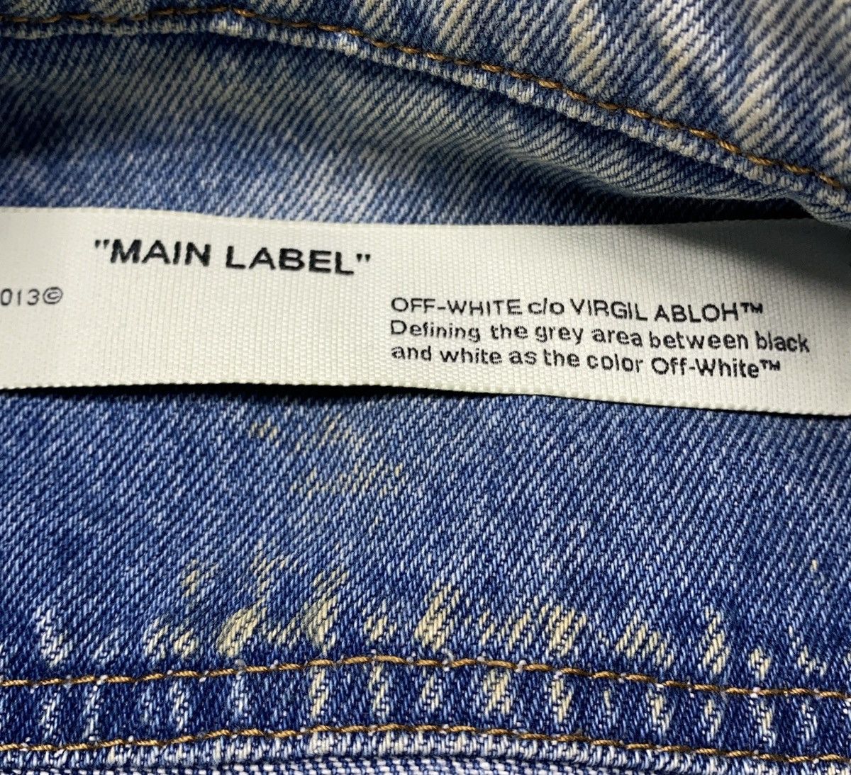 Off-White OFF-WHITE Distressed Denim Jacket FW21 Size US S / EU 44-46 / 1 - 4 Thumbnail