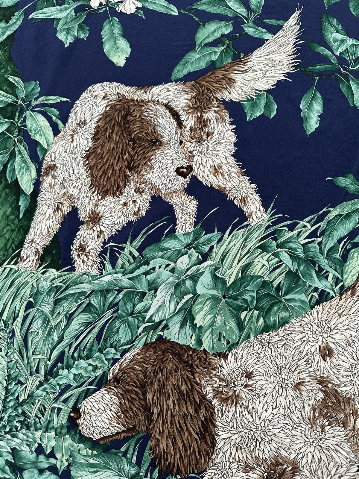 Salvatore Ferragamo Vintage Salvatore Ferragamo Silk Scarf Printed Dog Size ONE SIZE - 6 Thumbnail