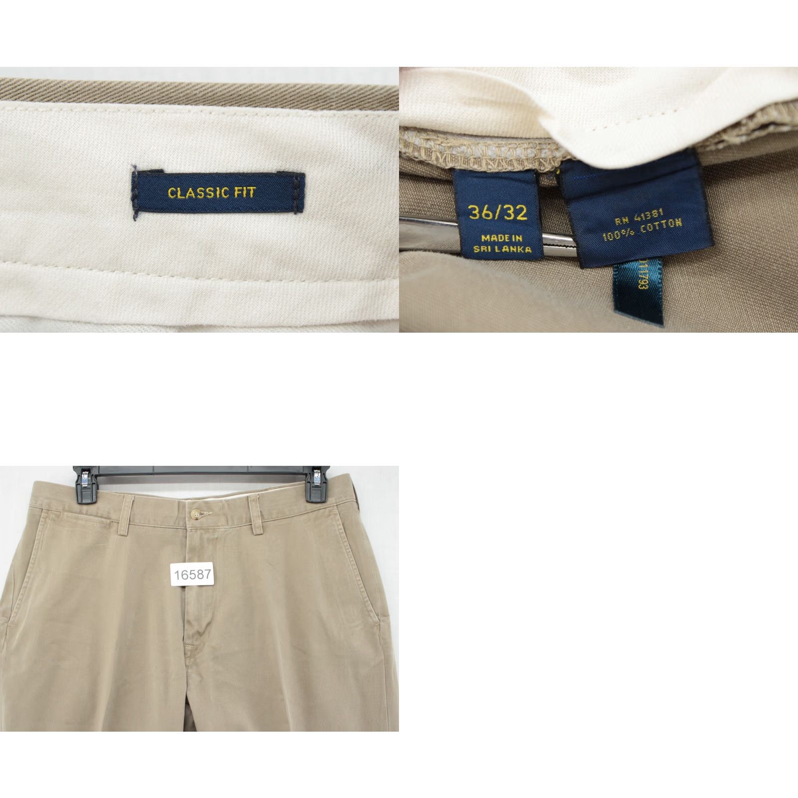 Polo Ralph Lauren Polo Ralph Lauren Pants Men 36X32 Khaki Tan Classic Fit Chino Casual Beiges City Preppy Logo 90s? Size US M / EU 48-50 / 2 - 8 Thumbnail