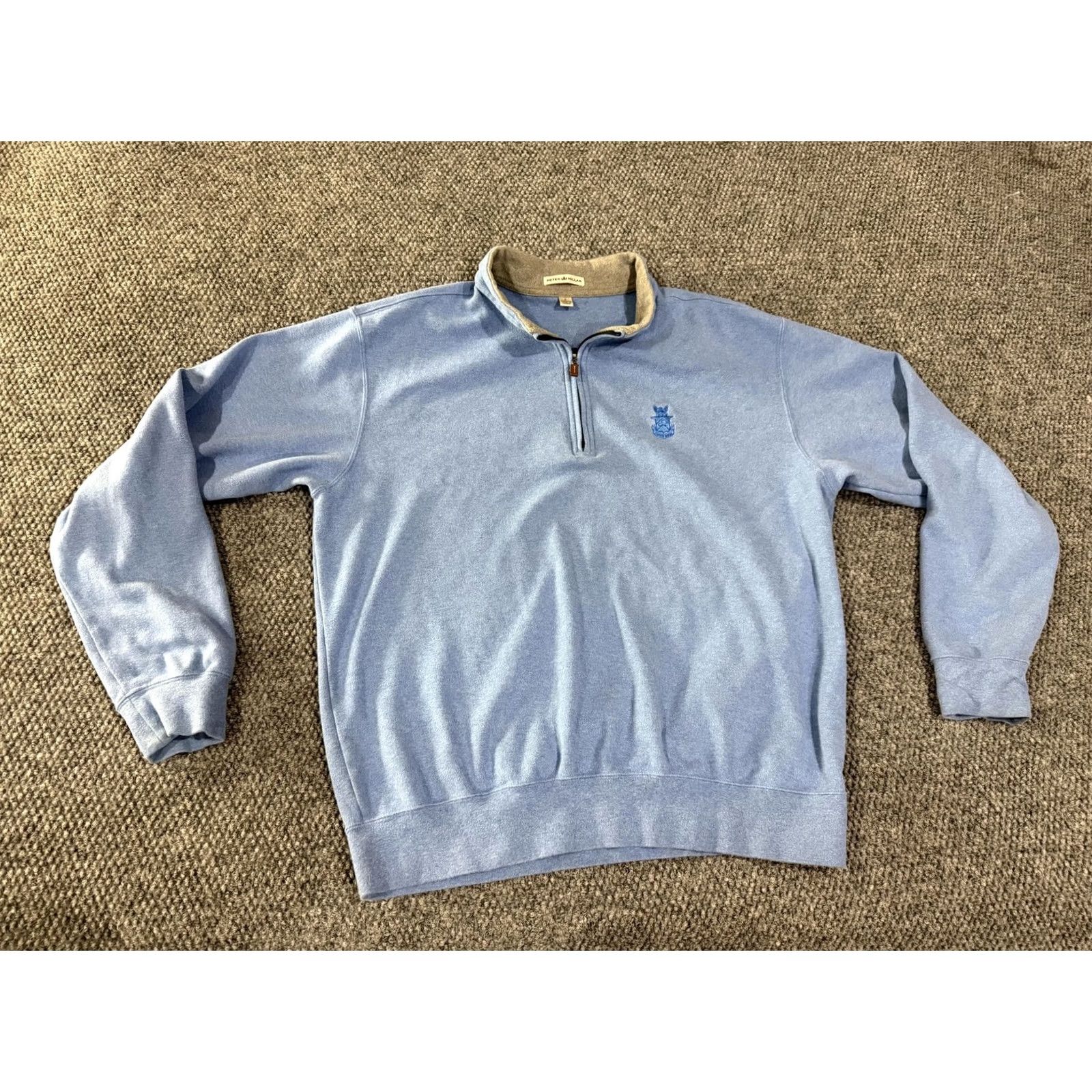 Peter Millar Peter Millar Sweater Mens Large Blue Mock Neck 1/4 Zip Pullover Size US L / EU 52-54 / 3 - 2 Thumbnail