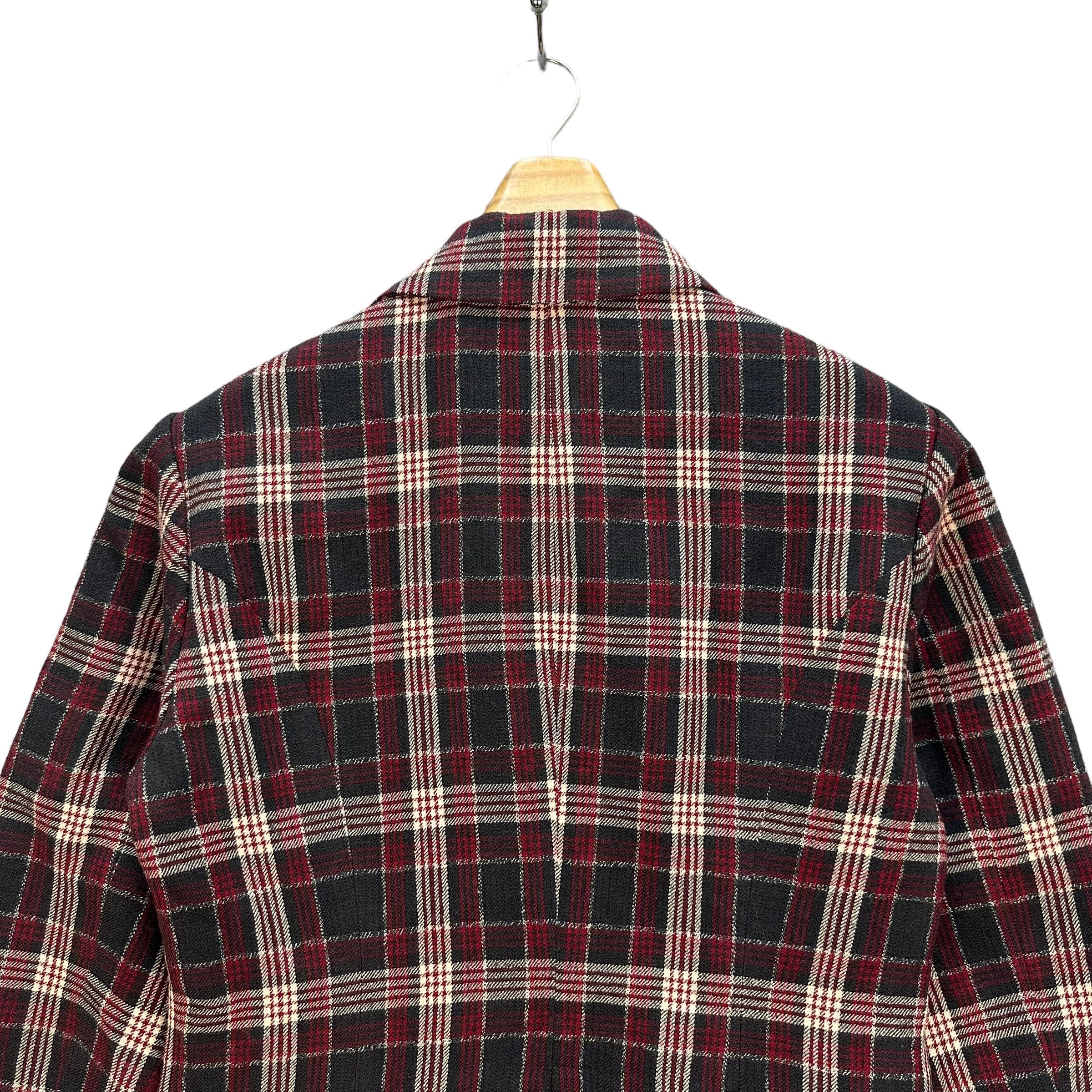 Cacharel CACHAREL TARTAN ASYMMETRICAL JACKET #7837-181 Size S / US 4 / IT 40 - 12 Thumbnail