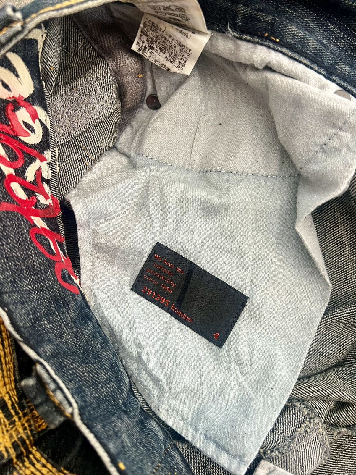 291295=Homme Vintage 291295 Homme Dyed Washed Flare Jeans Size US 34 / EU 50 - 15 Thumbnail