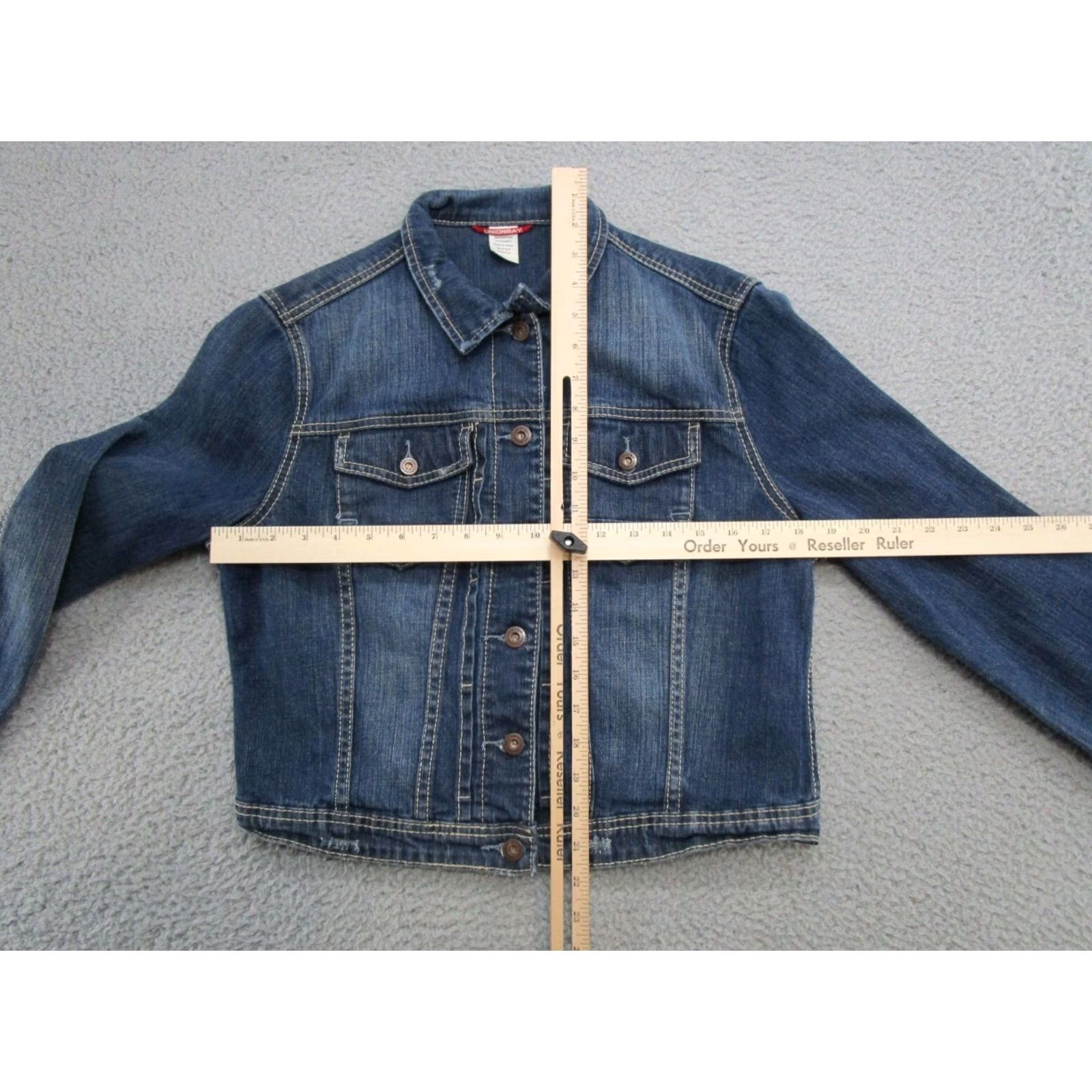 Vintage VINTAGE UNIONBAY Women's Denim Button Up Distressed Jean Jacket XL Read Size 40" / US 18 - 4 Thumbnail