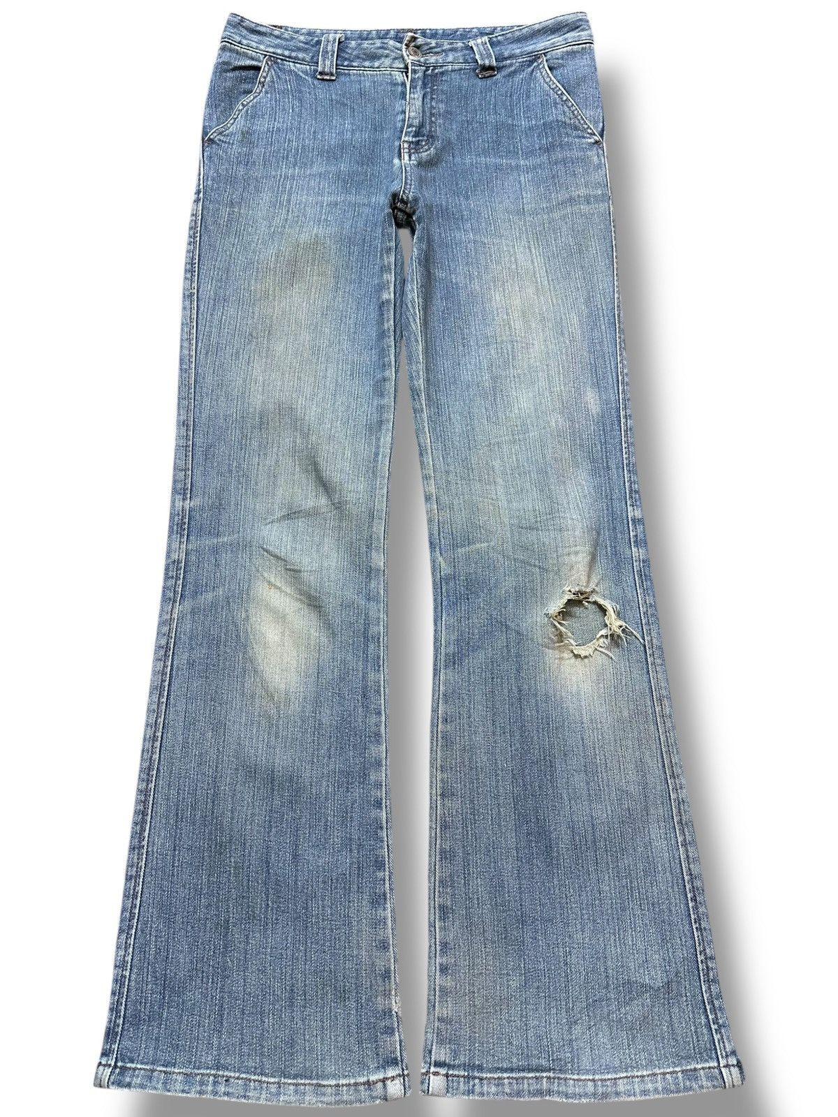 POST ARCHIVE FACTION (PAF) Vintage Japanese Brand Flare Bootcut Faded Distressed Denim Size US 30 / EU 46 - 1 Thumbnail