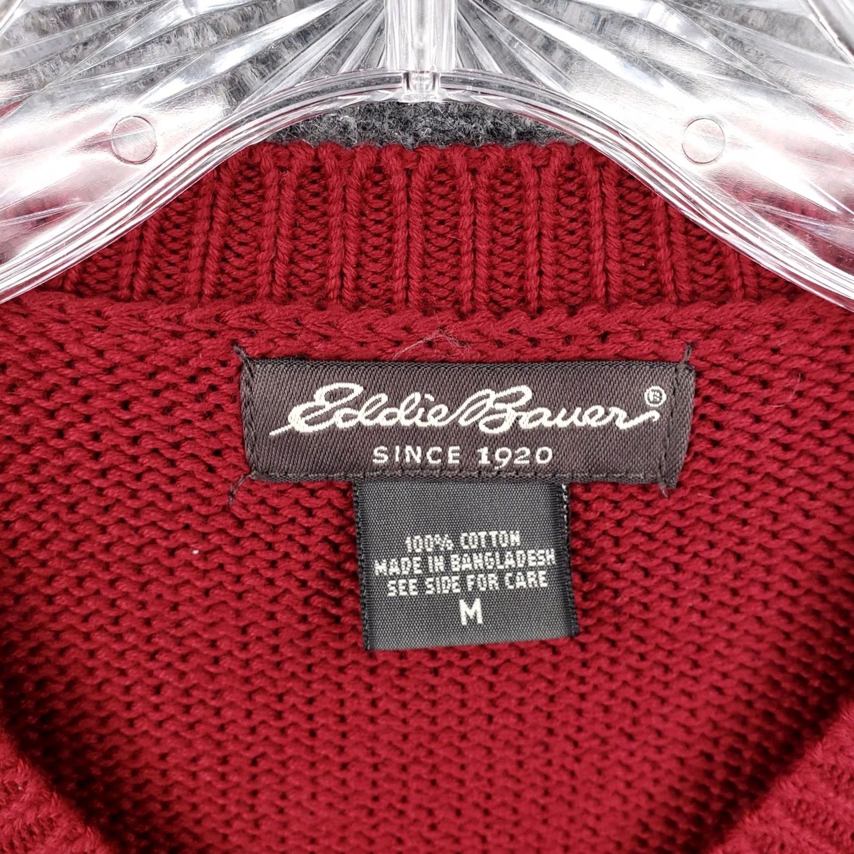 Eddie Bauer Eddie Bauer Sweater Mens M Medium Red Thermal Long Sleeve V Neck Pullover Knit Size US M / EU 48-50 / 2 - 7 Thumbnail