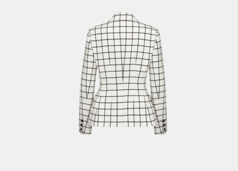 Dior o1w1db11225 451V57 Fitted Jacket in White/Black Size M / US 6-8 / IT 42-44 - 2 Thumbnail