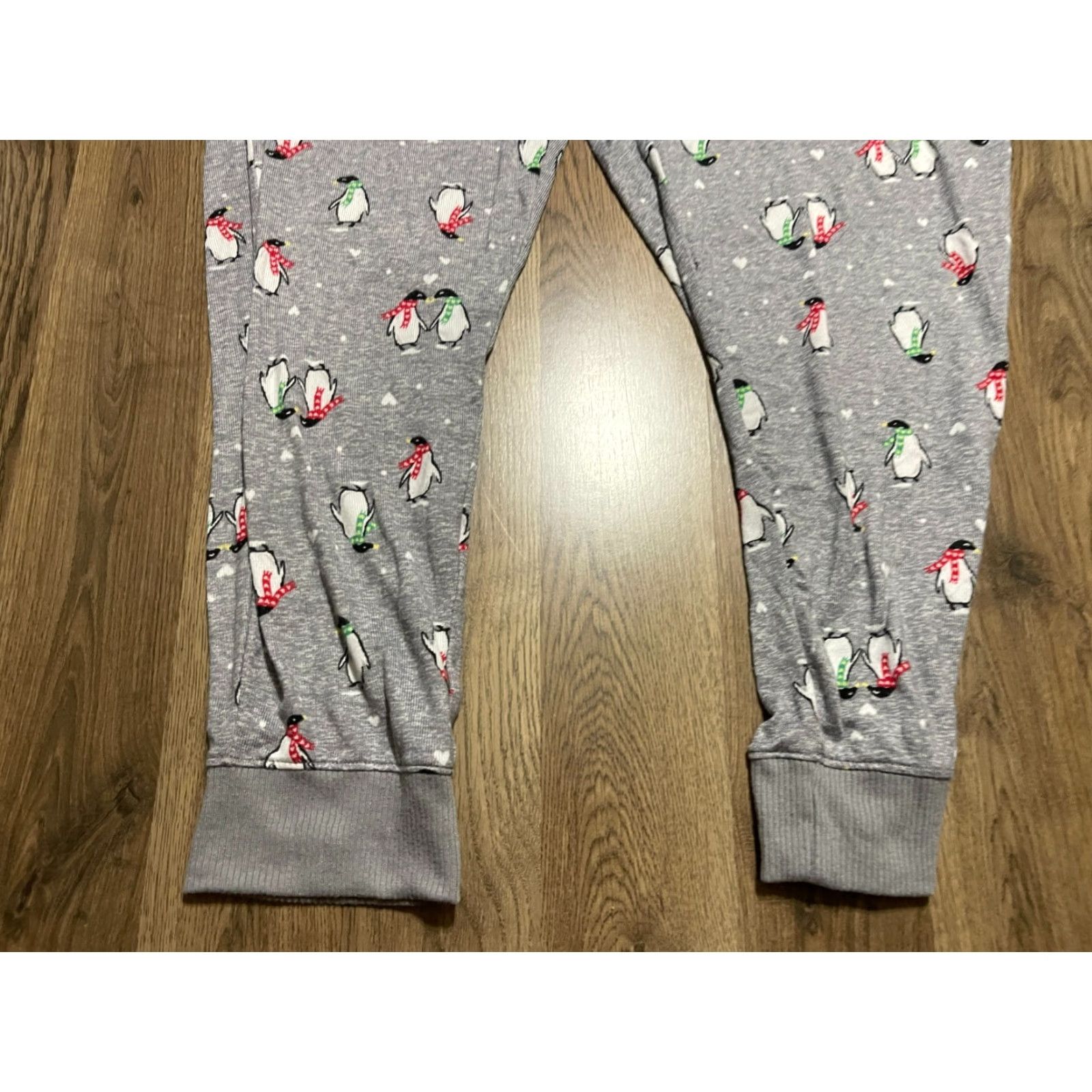 Vintage Joyspun Pajama Pants, Women's Plus 2X, Gray, Penguins, Pull On, Pajama Pants, Plus Size Women, 2X Size 40" / US 18 - 3 Thumbnail