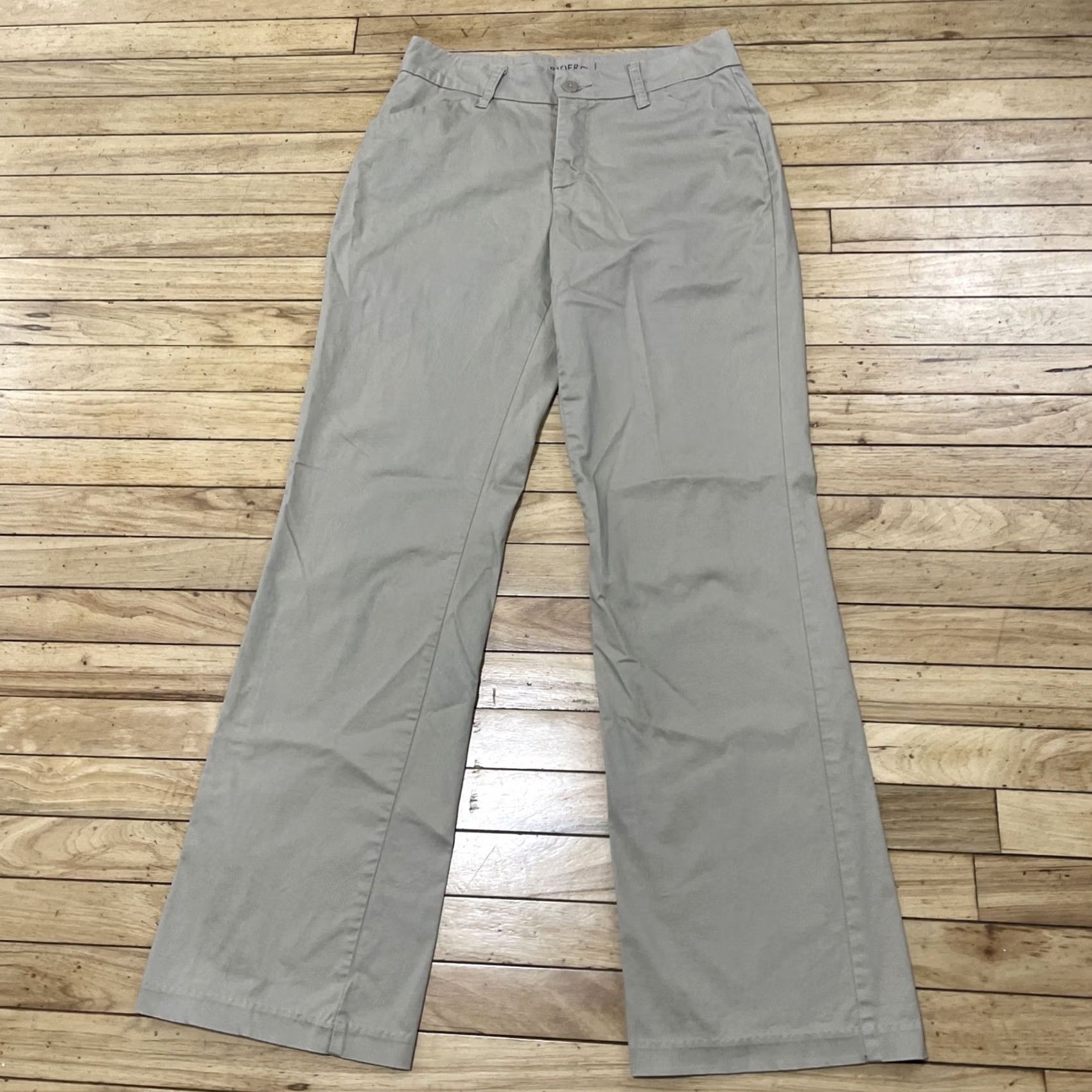 Vintage VINTAGE RIDERS Lee Curvy Flare Trouser Pants Women 12/L Bootcut Khaki Stretch 12 32x34 Size 34" / US 12 / IT 48 - 3 Thumbnail
