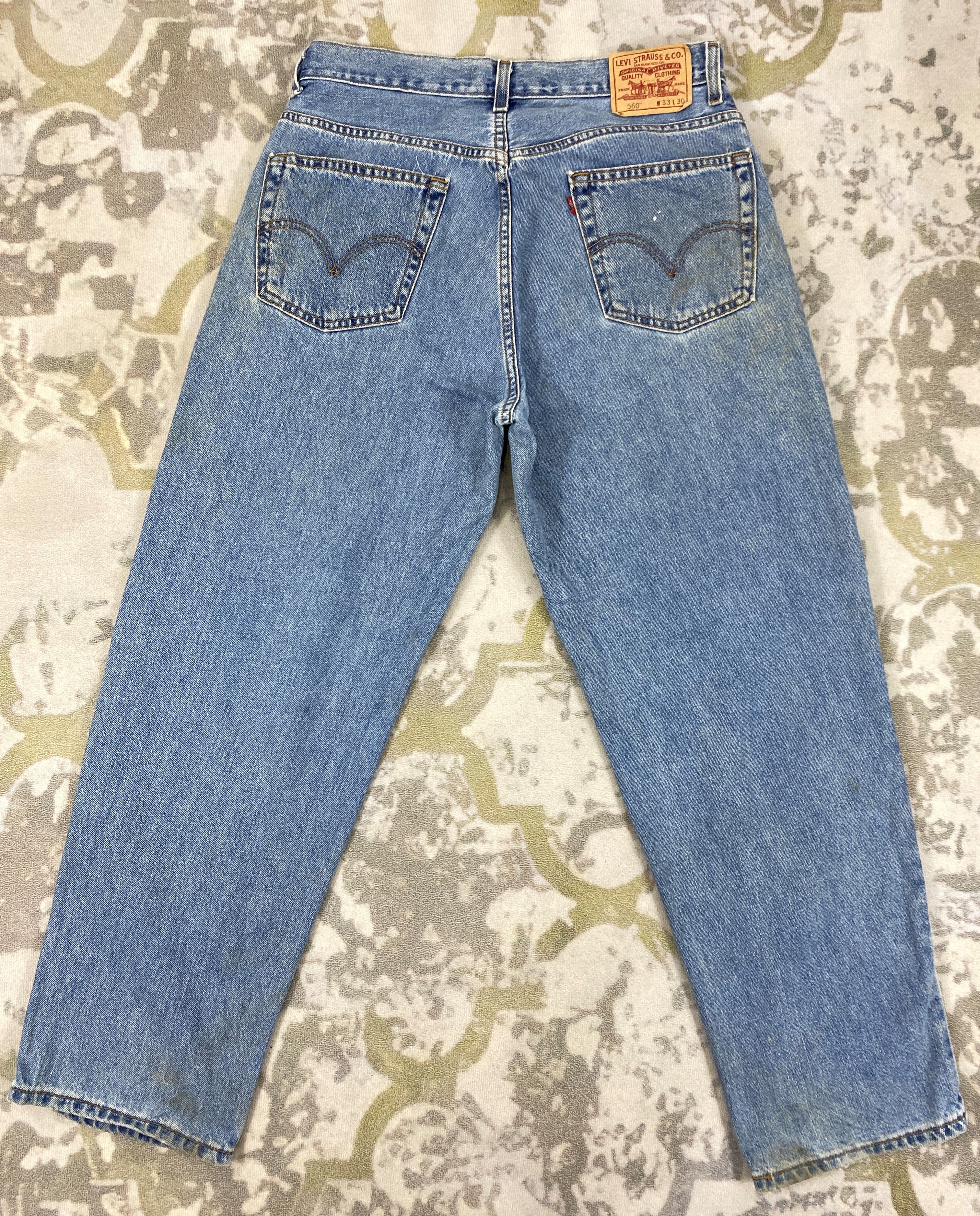 Levi's Vintage Levi's 560 Comfort Fit Dirty Denim 34 x 29.5 -JN558 Size US 34 / EU 50 - 2 Thumbnail