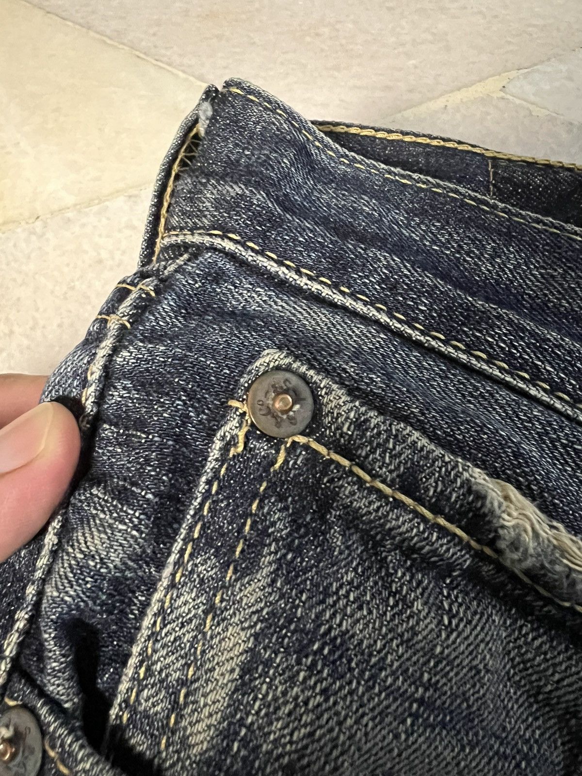 Levi's 💥BAGGY💥VINTAGE LEVIS 503 DISTRESSED MUD WASH JEANS VERY RARE Size US 35 - 8 Thumbnail