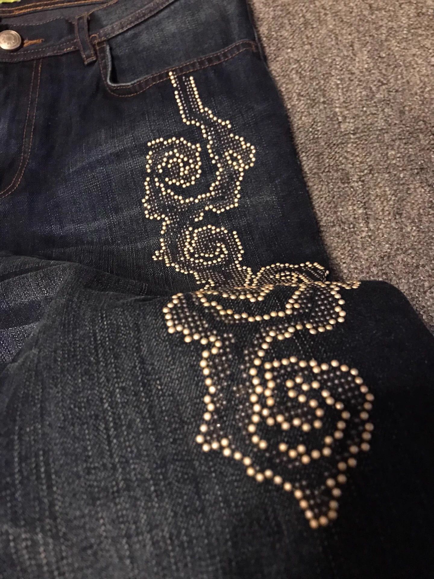 Versace Versace Jeans Heavy Rivet Straight 33 Near New Size US 33 - 4 Thumbnail