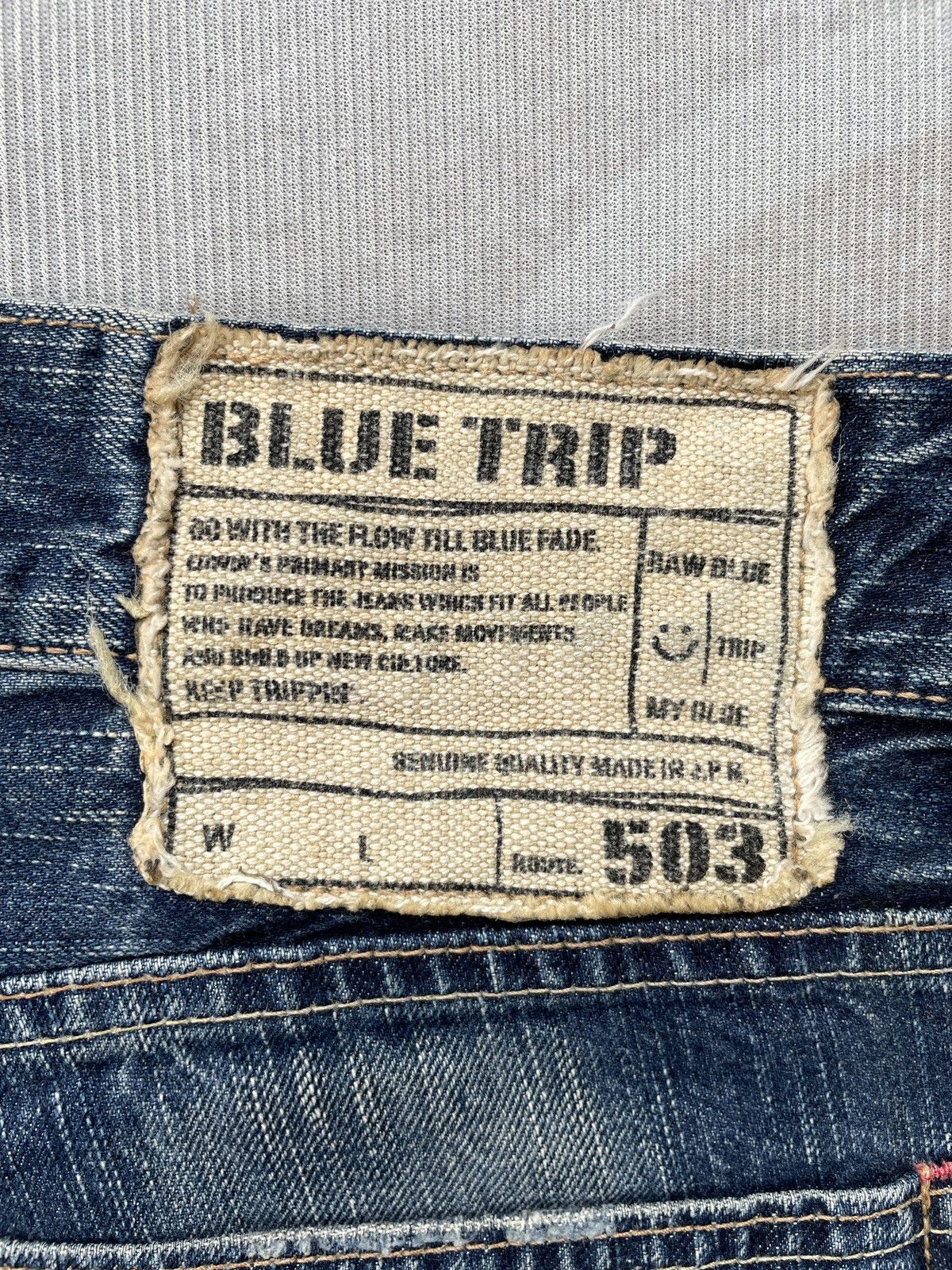 Edwin Edwin 503 Blue Trip Jeans Size US 36 / EU 52 - 11 Thumbnail