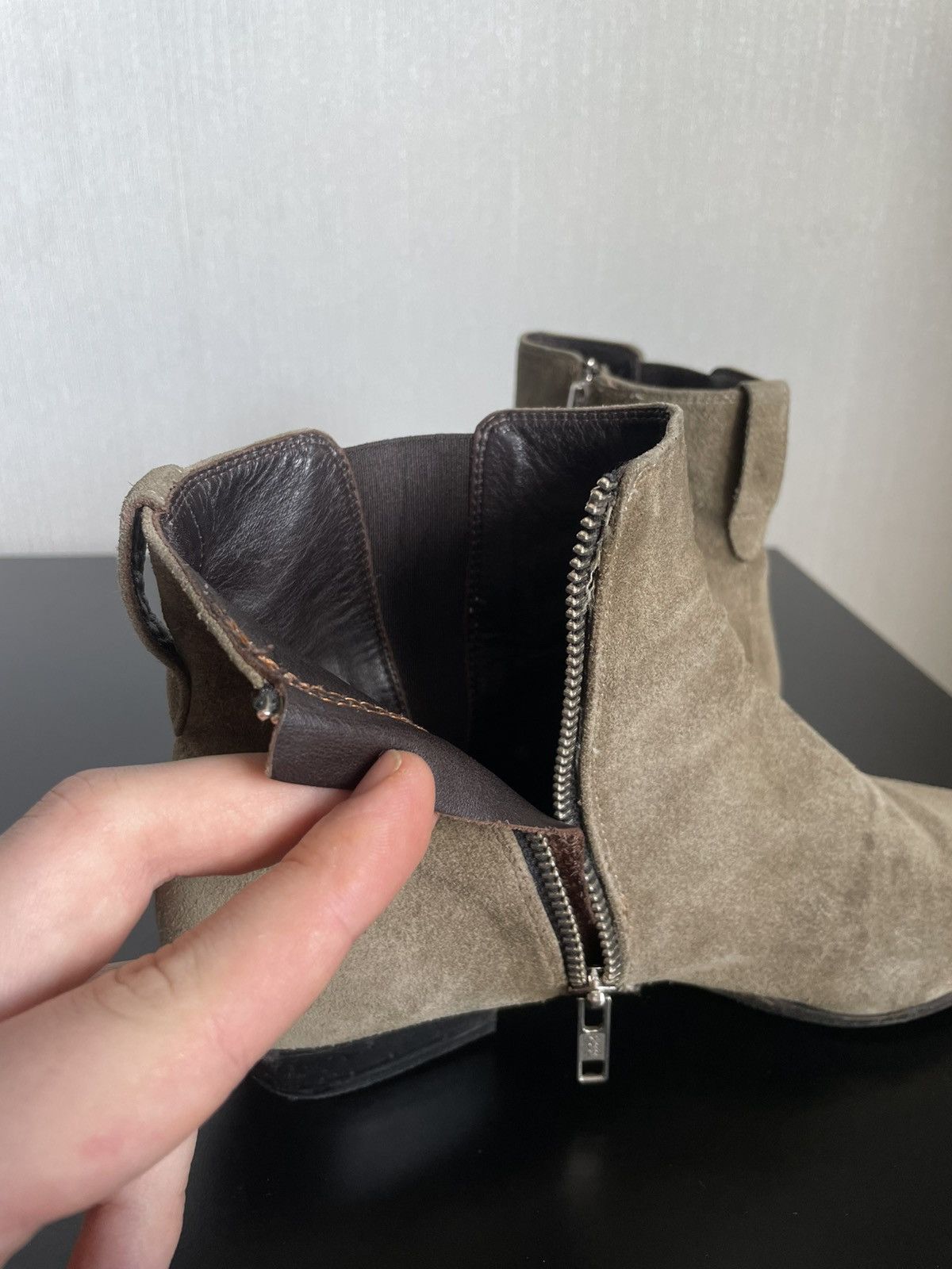 Designer × Isabel Marant × Isabel Marant Etoile Isabel Marant Etoile Lennon Chelsea Zip Boots Suede Sneakers Size US 9 / IT 39 - 8 Thumbnail