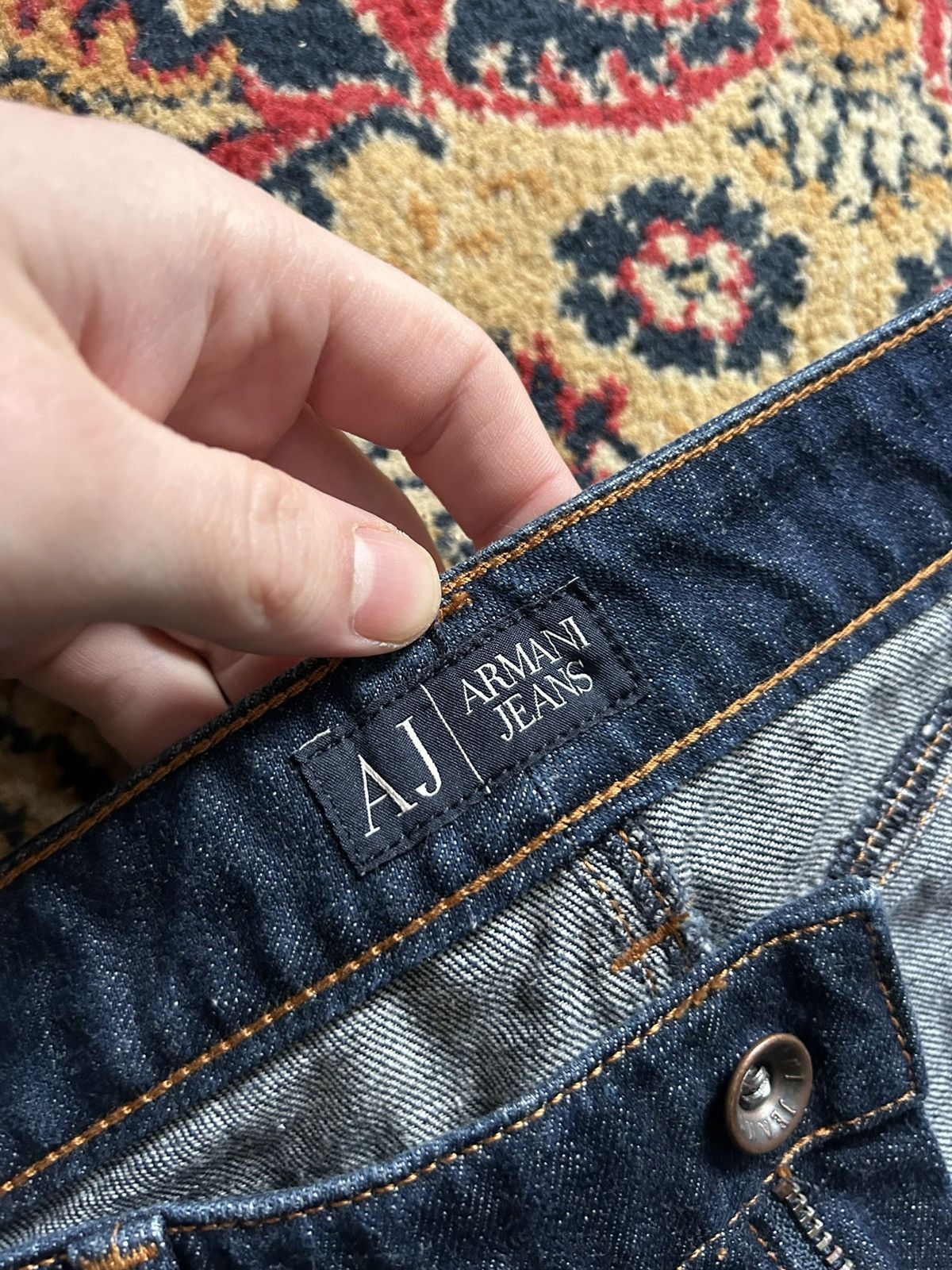Giorgio Armani × Vintage Vintage Armani Jeans metal logo y2k style denim Size US 30 / EU 46 - 13 Thumbnail