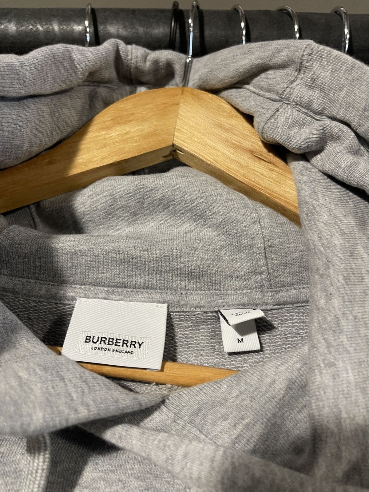 Burberry Burberry 1856 Embroidered Logo Hoodie in pale grey melange Size US M / EU 48-50 / 2 - 4 Thumbnail