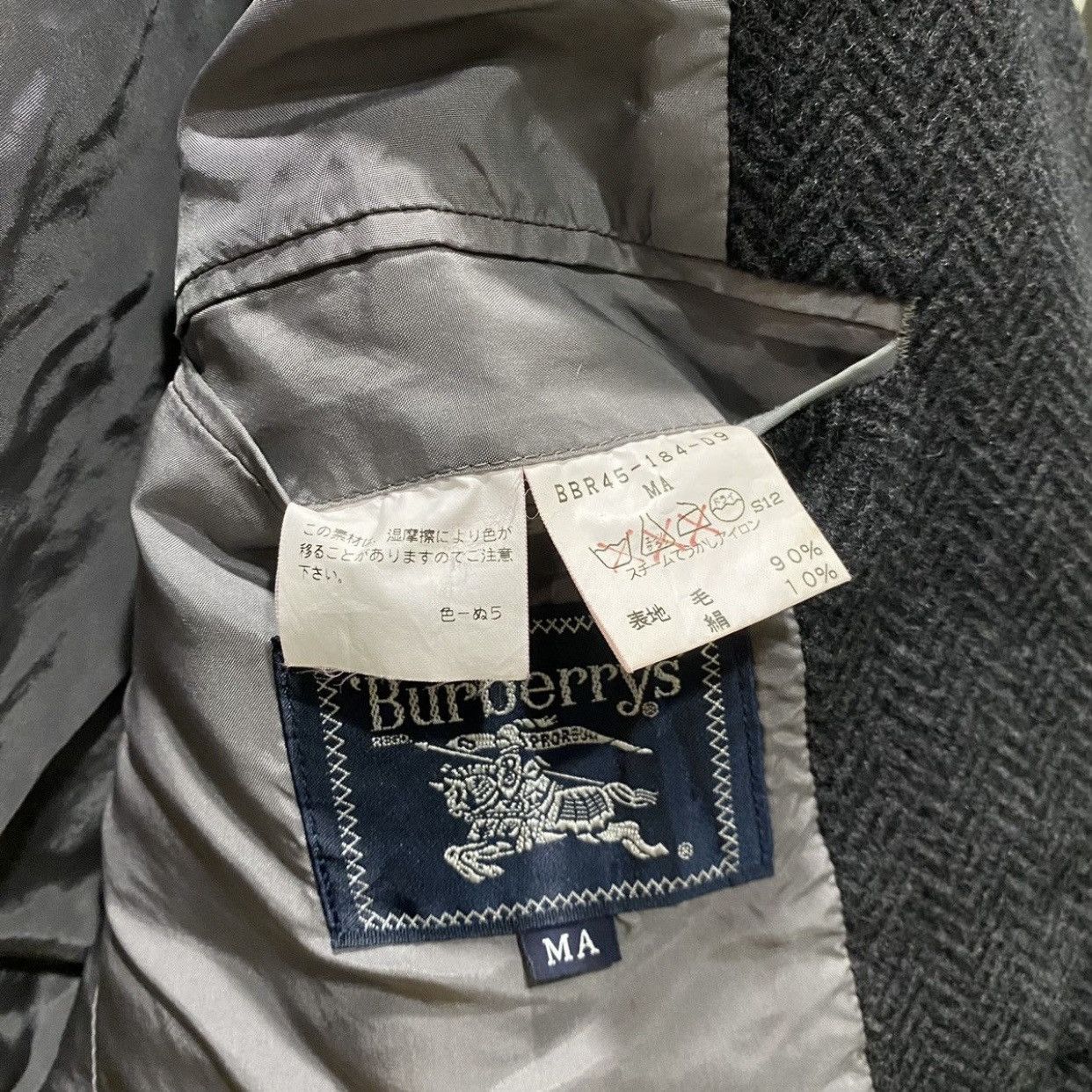 Burberry Vintage Burberrys Prorsum WoolSilk HerringboneMandarinCollar Size US M / EU 48-50 / 2 - 13 Thumbnail