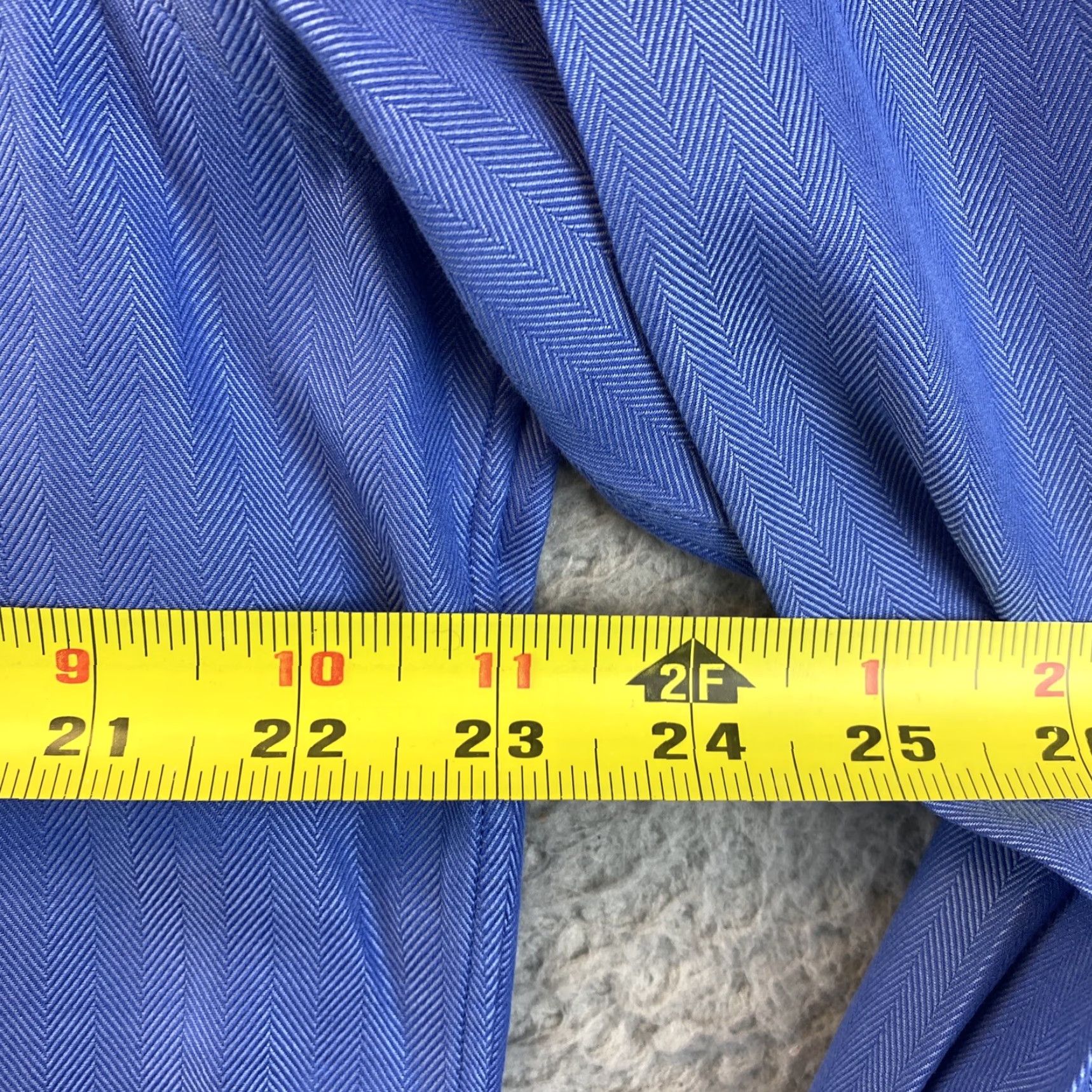 Nordstrom Nordstrom Rack Dress Shirt Mens Size 15.5 / 33 Blue Non-Iron Slim 100% Cotton Button Collar Square Years 39-50 Regular Size 40R - 7 Thumbnail