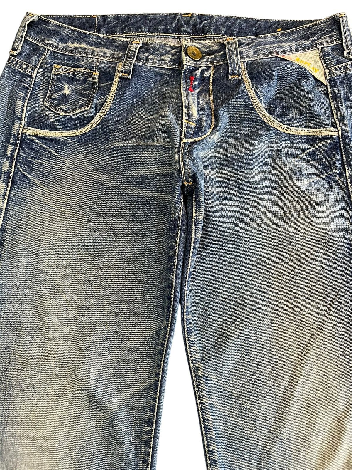 If Six Was Nine Vintage Replay Flare Faded Denim Size US 31 - 2 Thumbnail
