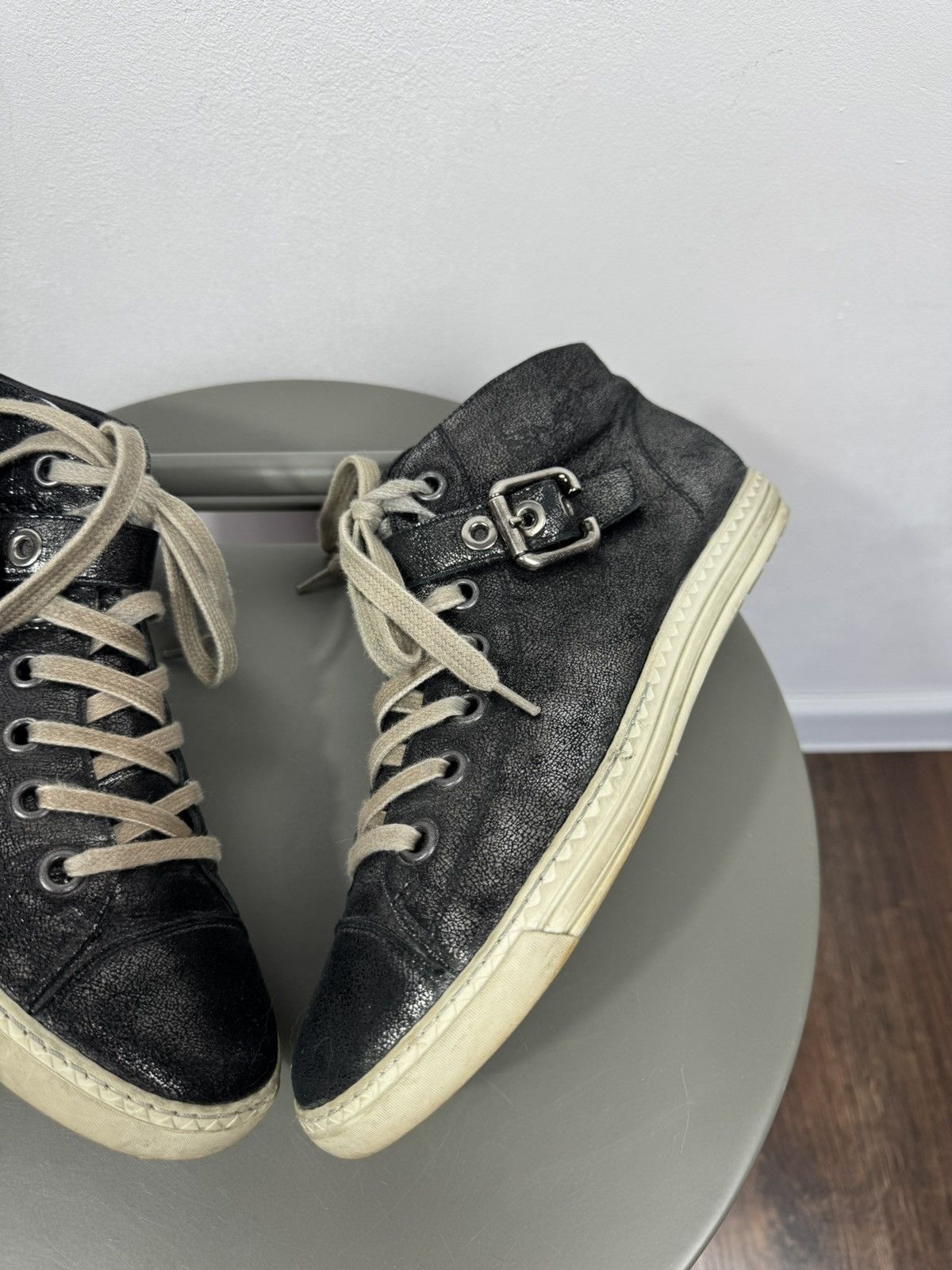 Other Paul Green Black High Top Sneakers Buckle Shoes 39 Size US 8 / IT 38 - 3 Thumbnail