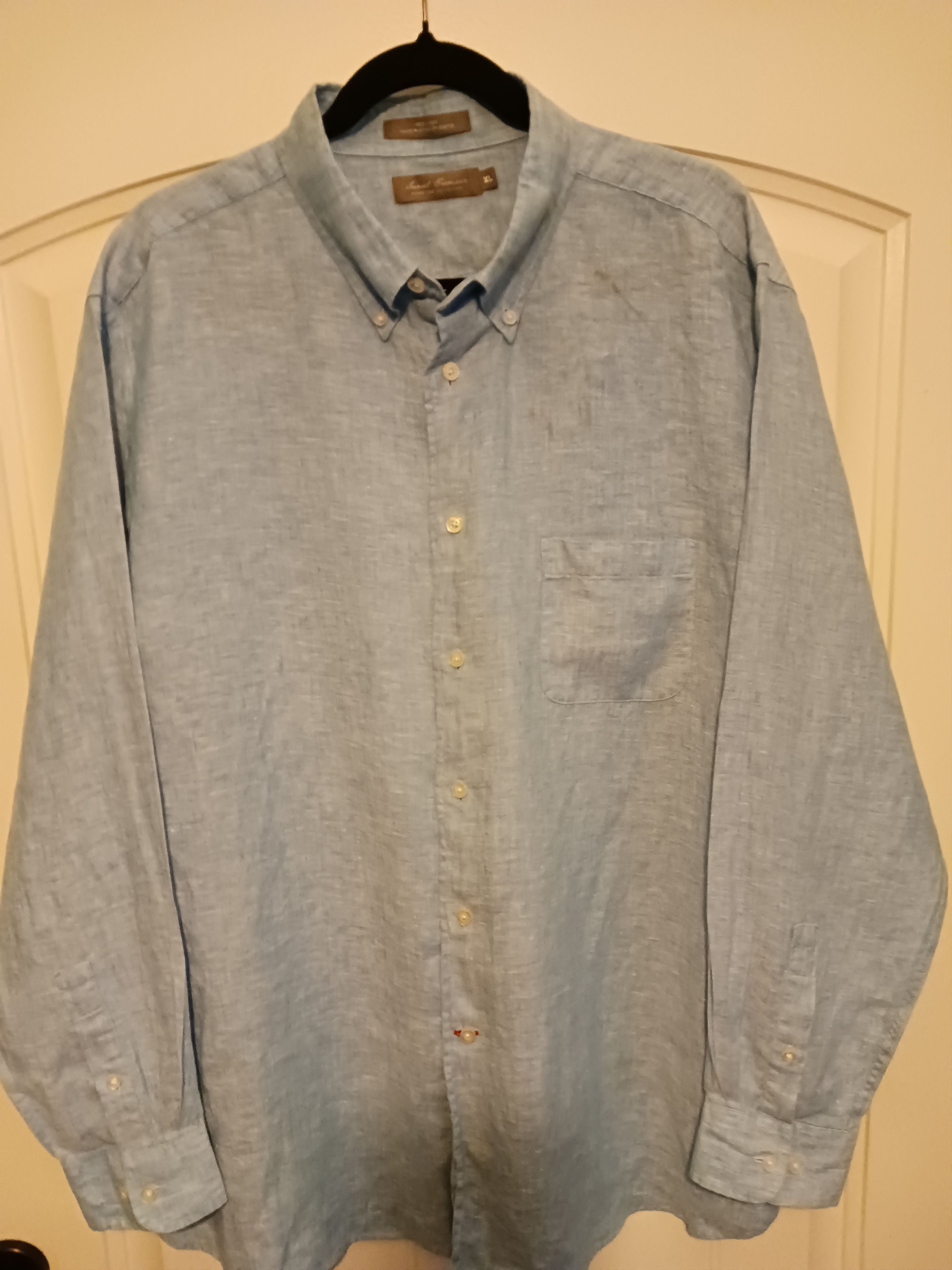 Daniel Cremieux 100% Linen Long Sleeve Shirt Size US XL / EU 56 / 4 - 1 Thumbnail