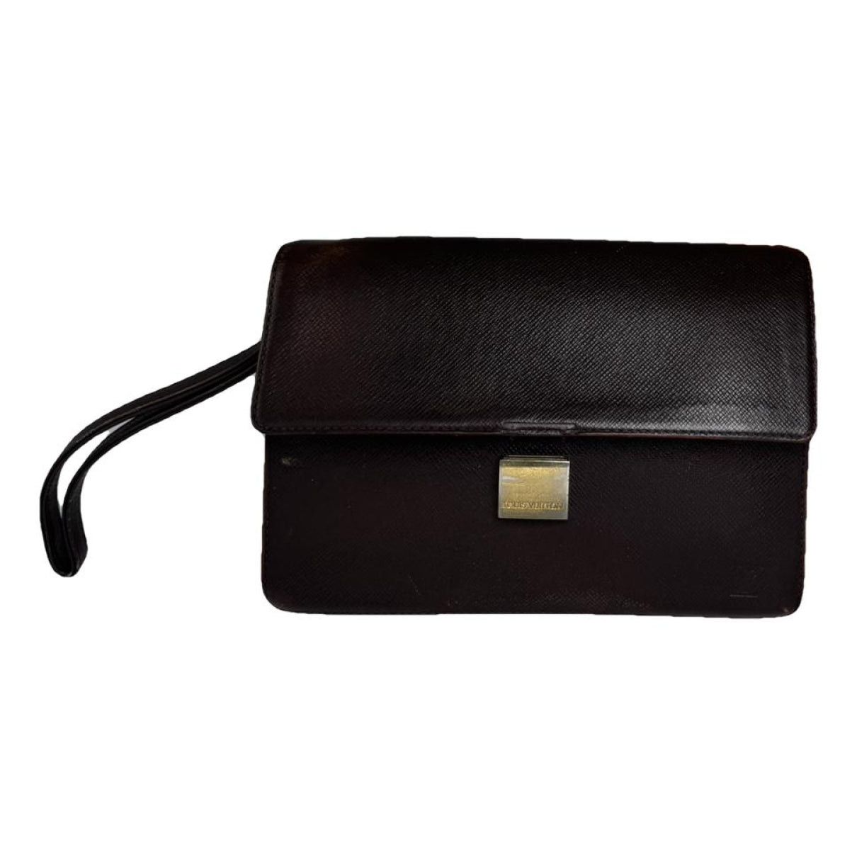 Louis Vuitton Sénateur Purple Leather Clutch Bag Size ONE SIZE - 1 Thumbnail