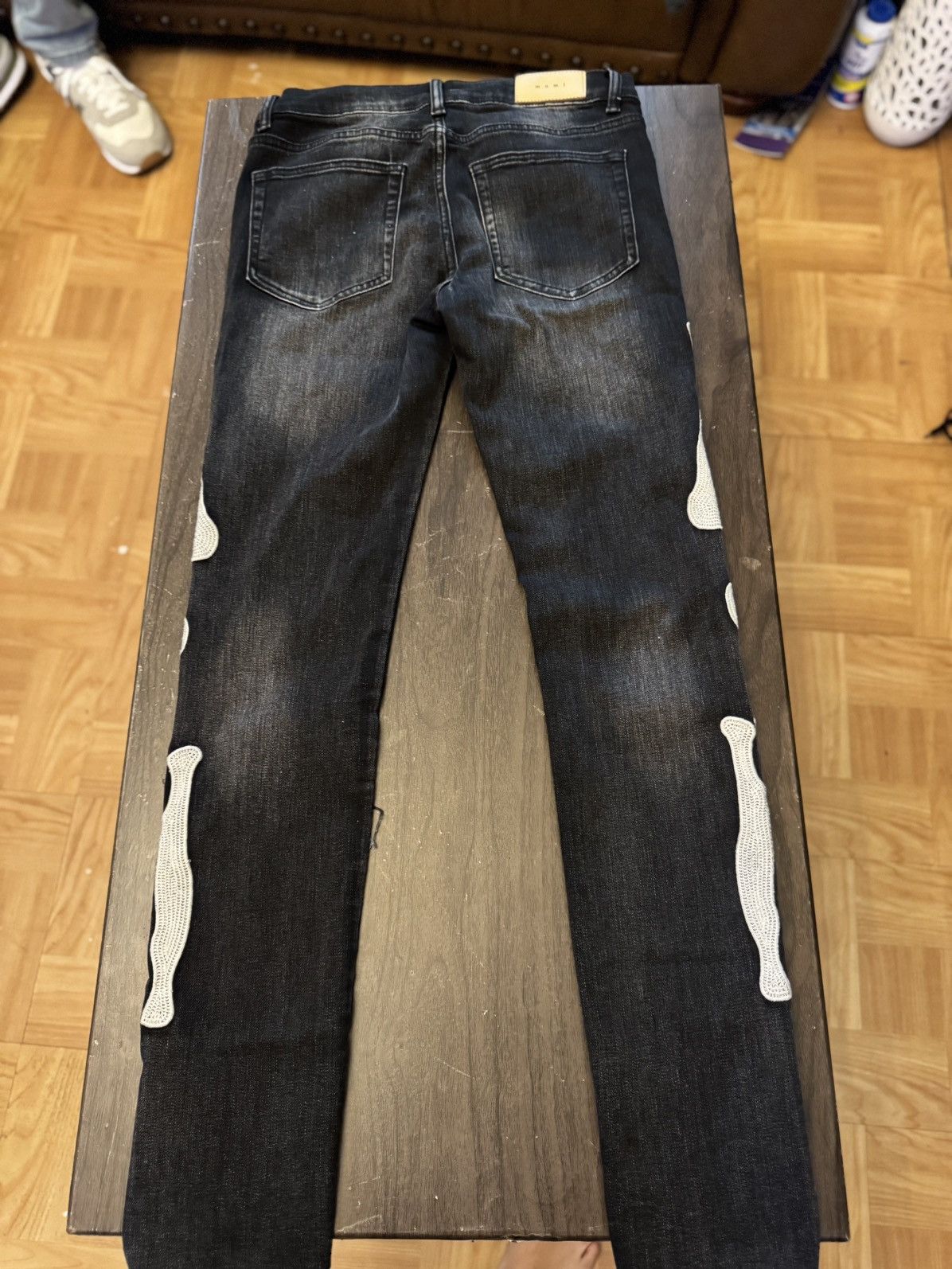 MNML 🦴 MNML M47 Bone Patch Skinny Jeans – Size 33 Size US 33 - 4 Thumbnail