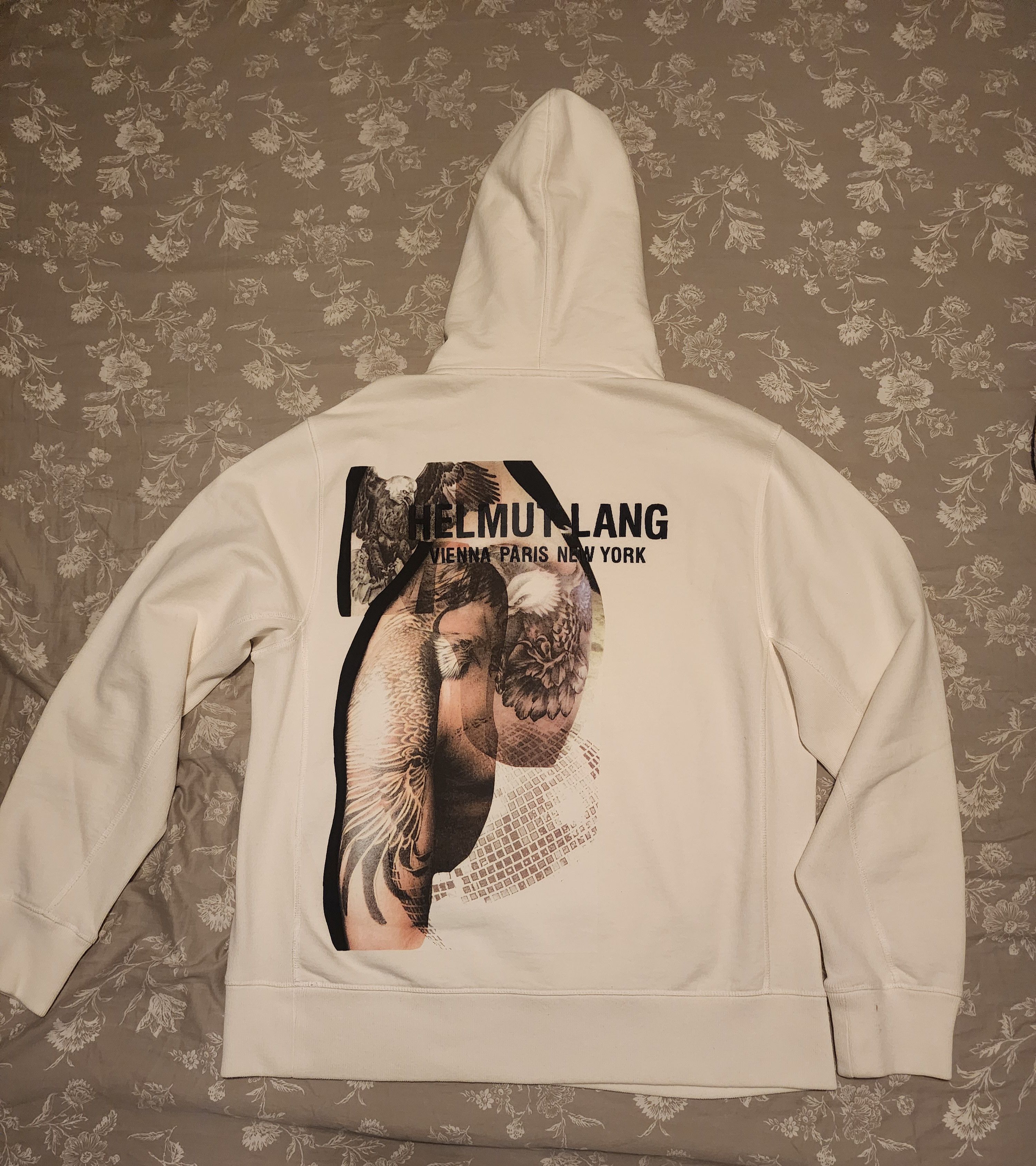 Helmut Lang Helmut Lang Eagle Hoodie Men's XL White Size US XL / EU 56 / 4 - 4 Thumbnail