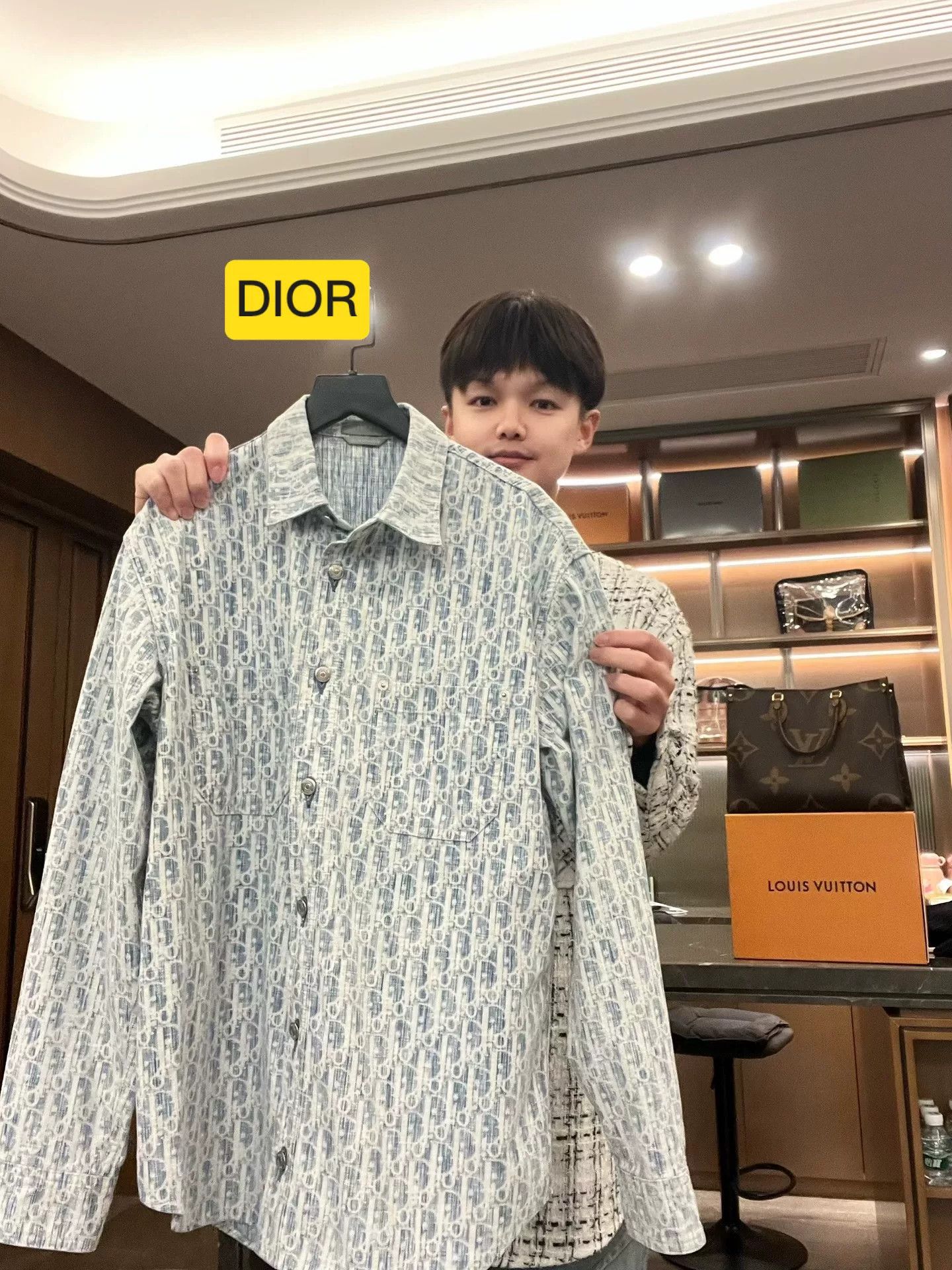 Dior Dior Blue Print Button-Up Shirt Size US M / EU 48-50 / 2 - 1 Thumbnail