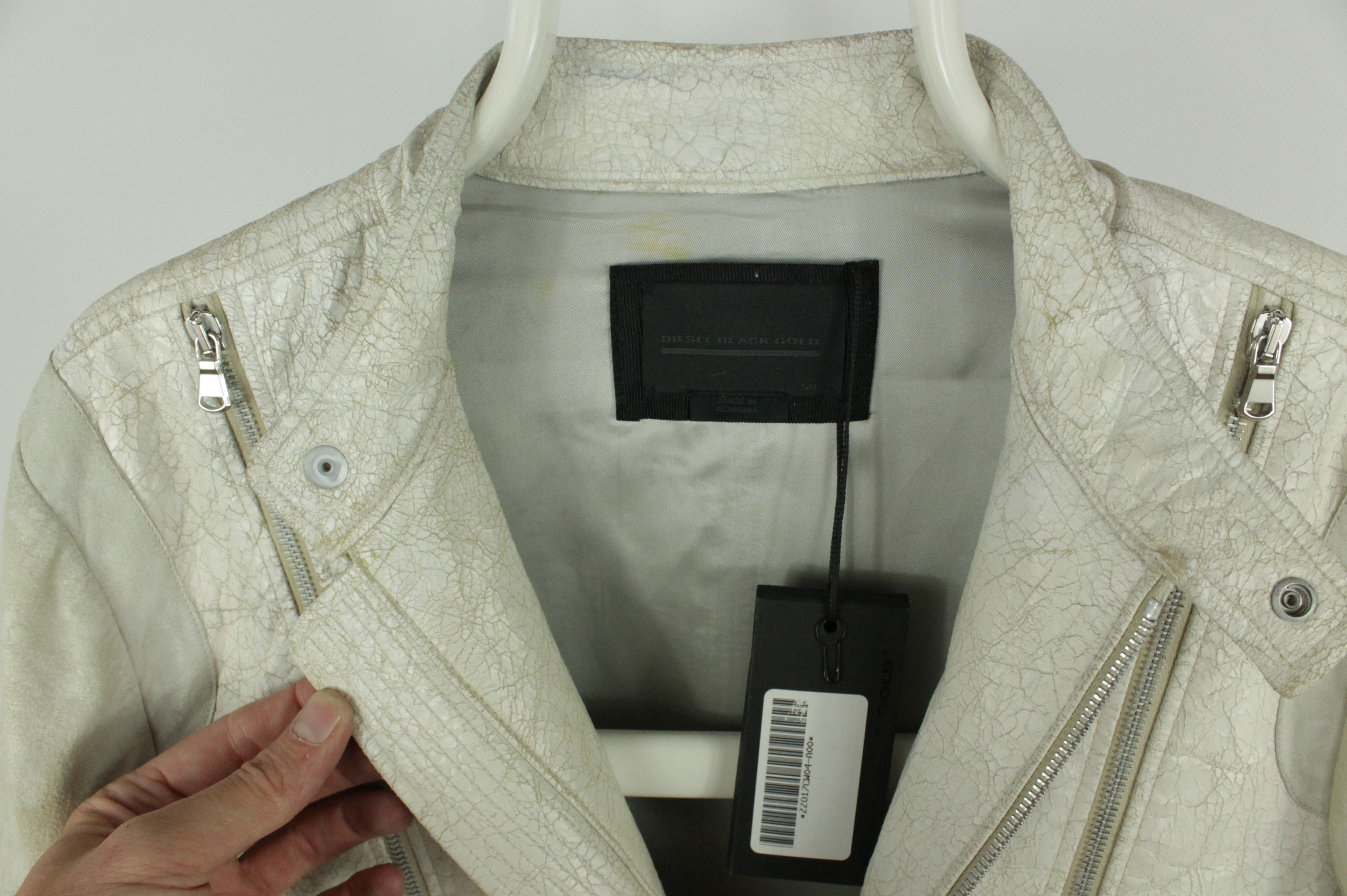 Diesel Diesel Black Gold Suede Leather Vintage Effect Chrome Jacket Size US M / EU 48-50 / 2 - 6 Thumbnail