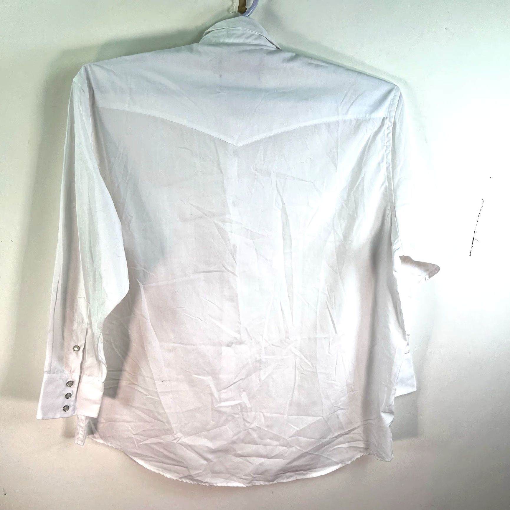 Vintage Pearl Circle S Western Shirt Mens Size 18/35 White - Button-Up, Long Sleeve, Snap, Casual Workwear, Cotton-Blend, 58 Chest Size US XXL / EU 58 / 5 - 7 Thumbnail