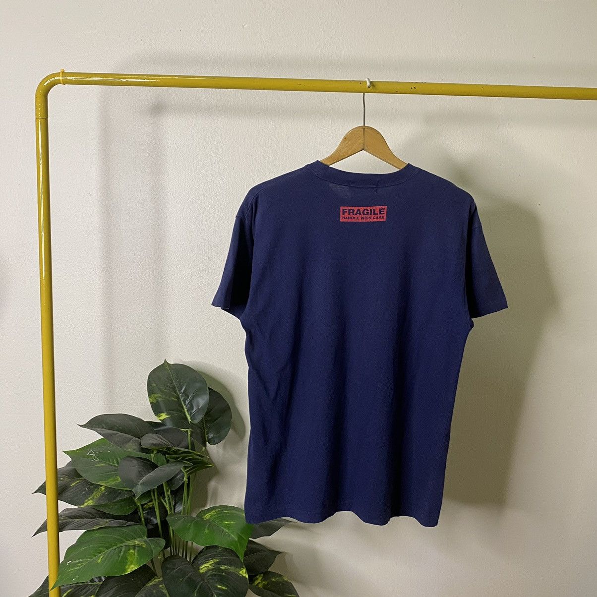 Vintage Vintage 1990s Marijuana Leaf Handle With Care Humor Tee Size US M / EU 48-50 / 2 - 6 Thumbnail