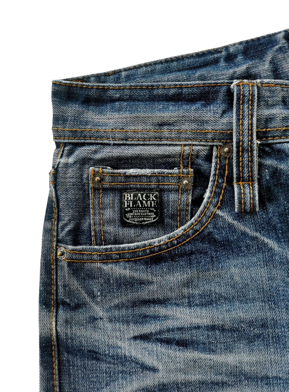 Self Edge Black Flame The Roots Selvedge Denim Jeans Size US 32 / EU 48 - 9 Thumbnail