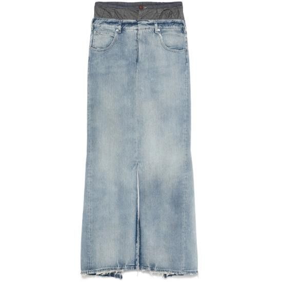 スカート MAISON MARGIELA Women Mid Skirts S51MI0006S30383 961 BLUE MAISON MARGIELA: Skirt woman - Blue | Maison Margiela skirt