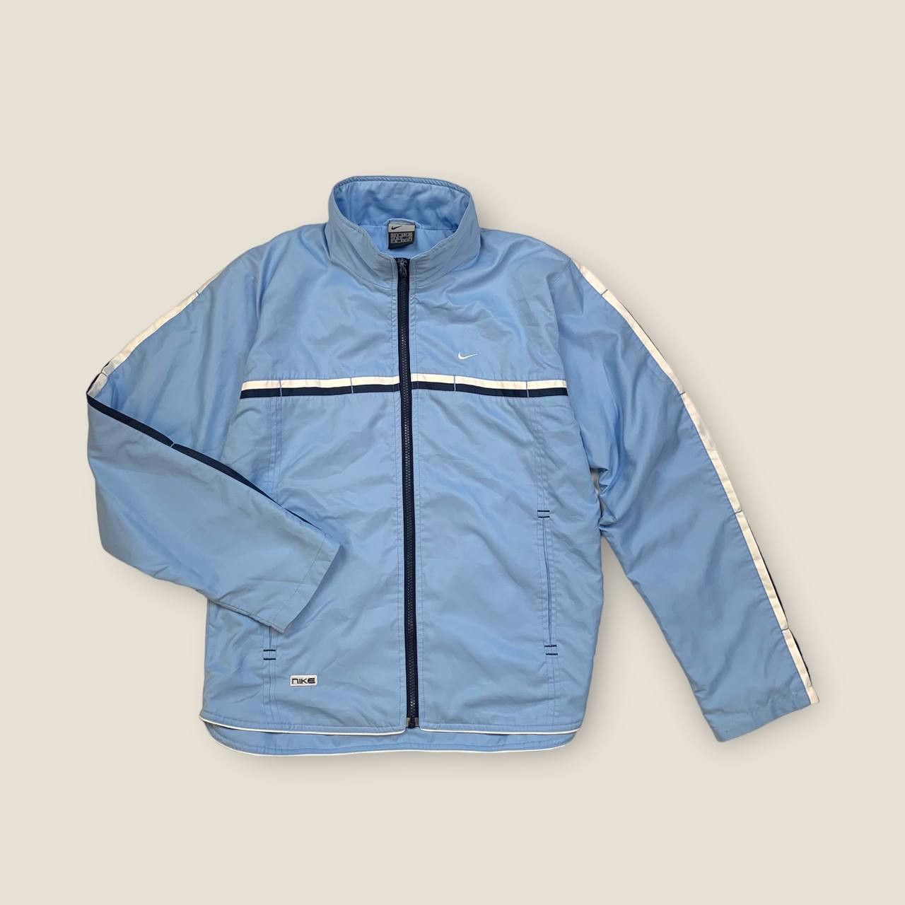 Nike Nike Y2K Baby Blue Full Zip Track Jacket Swoosh Logo Size US M / EU 48-50 / 2 - 2 Thumbnail