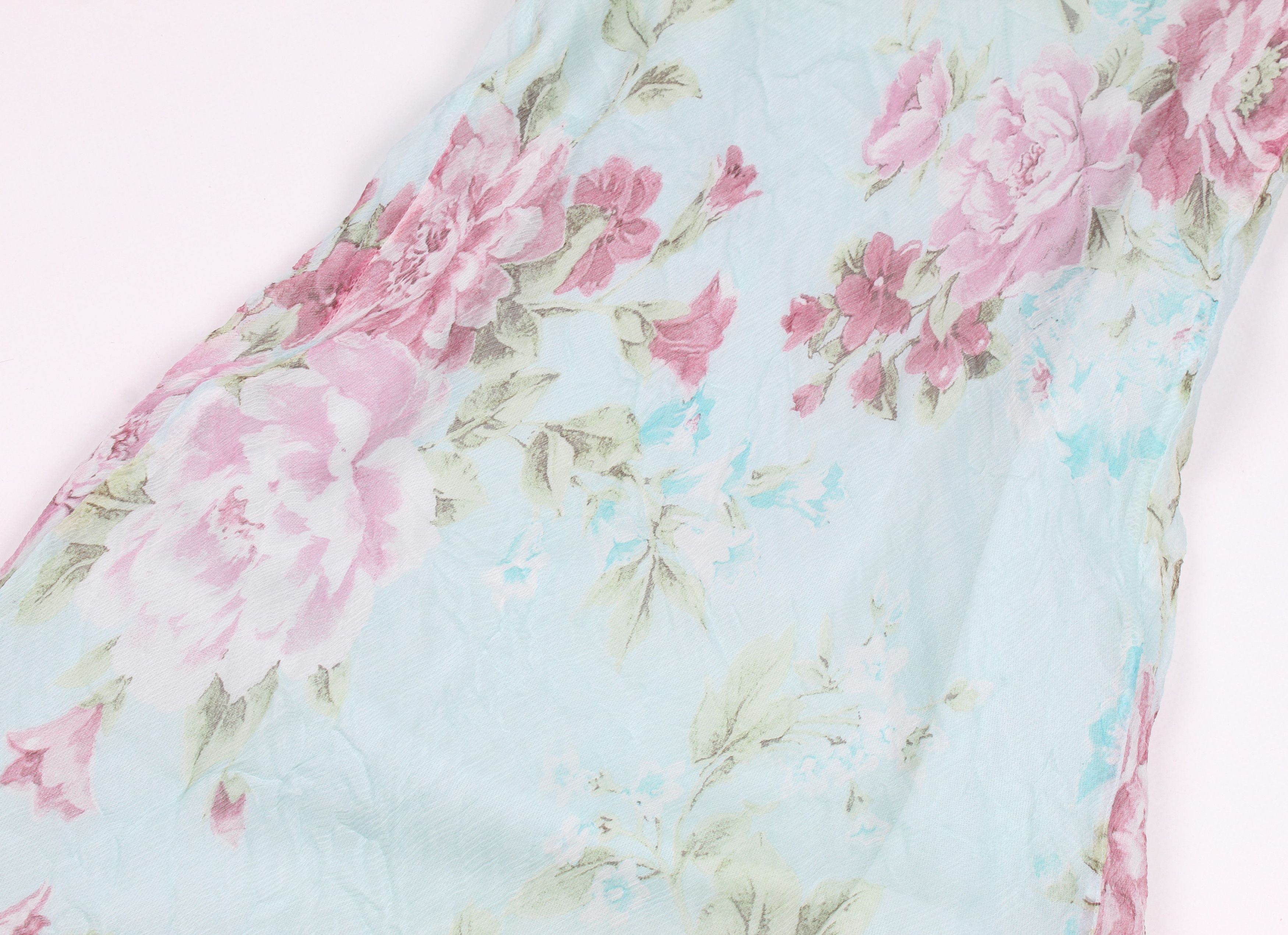 Vintage Vintage Opinion Y2K Fairy Floral Mesh Mermaid Dress Size XS / US 0-2 / IT 36-38 - 6 Thumbnail
