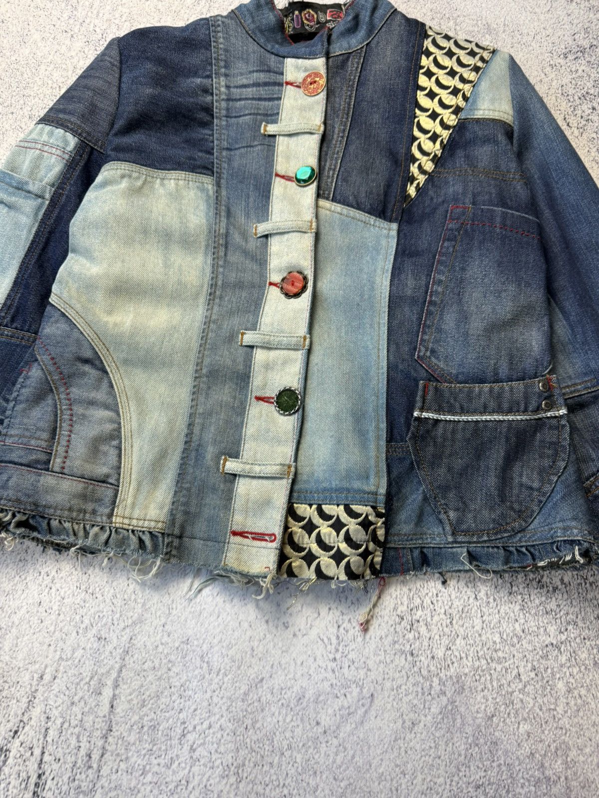 Desigual Vintage Designer Patch work Denim Jackets Y2K Japanese Size M / US 6-8 / IT 42-44 - 5 Thumbnail