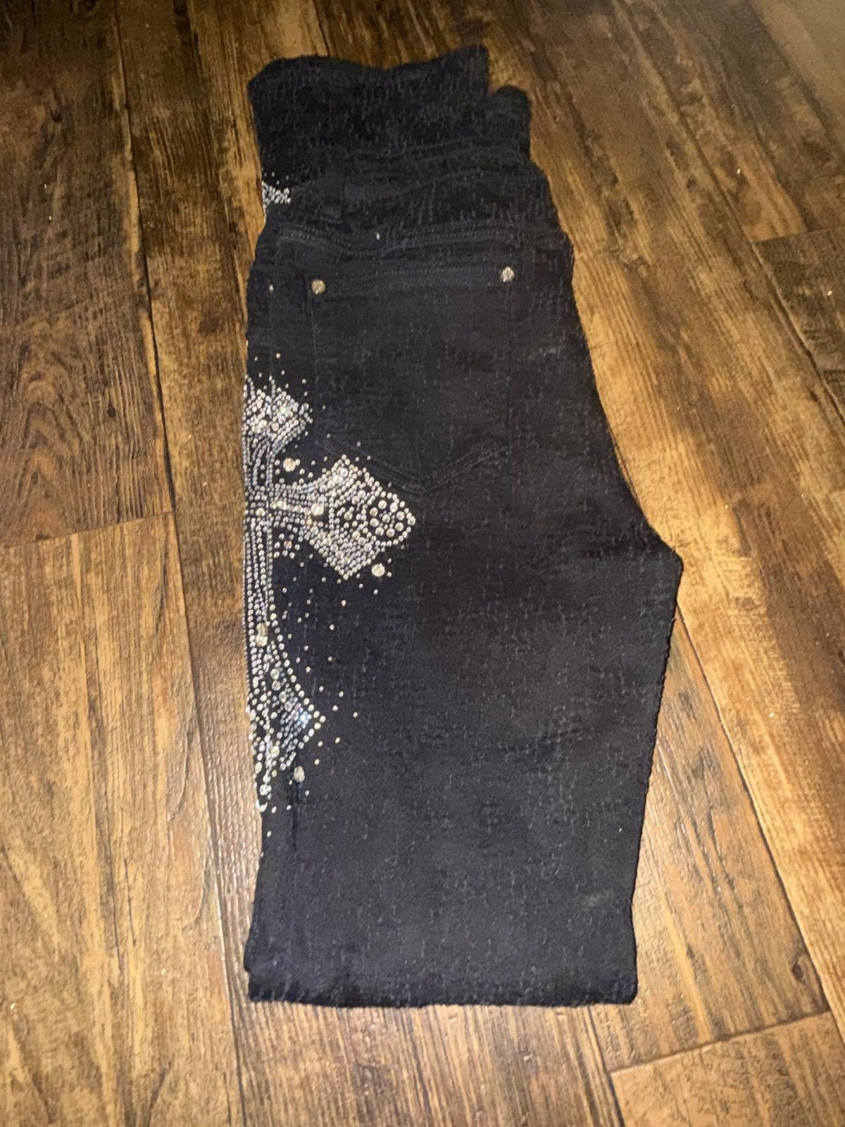 GUAPI Guapi Vintage Black Distressed Cross Denim Size US 32 / EU 48 - 2 Thumbnail