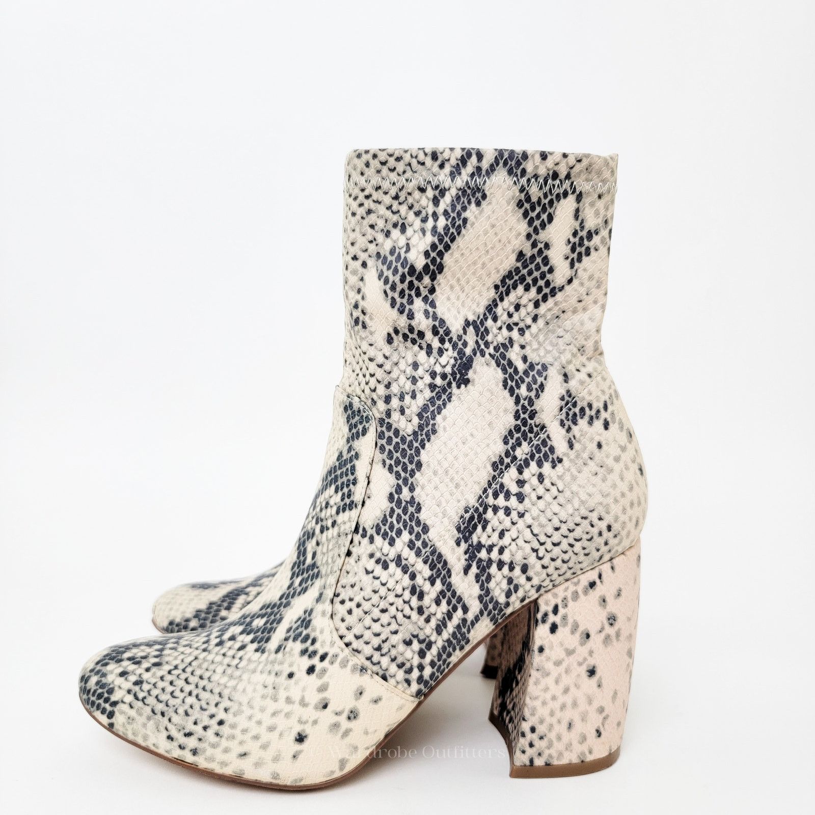 Steve Madden Steve Madden Chunky Block Heel Chelsea Snake Skin Boots Size US 8.5 / IT 38.5 - 6 Thumbnail