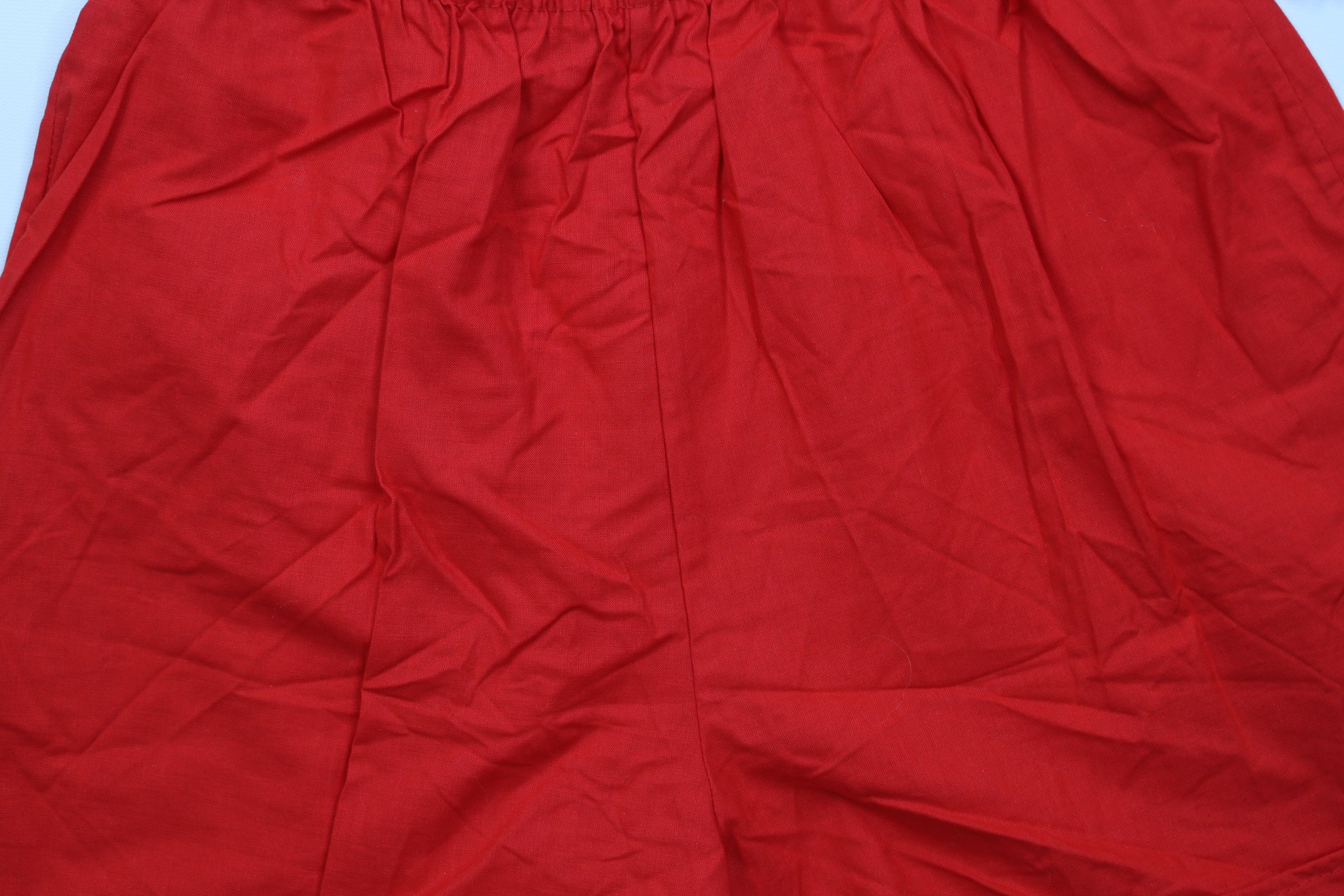 Vintage Deadstock Vintage 90s Streetwear Blank Shorts Red Cotton USA Size 36" / US 14 / IT 50 - 3 Thumbnail