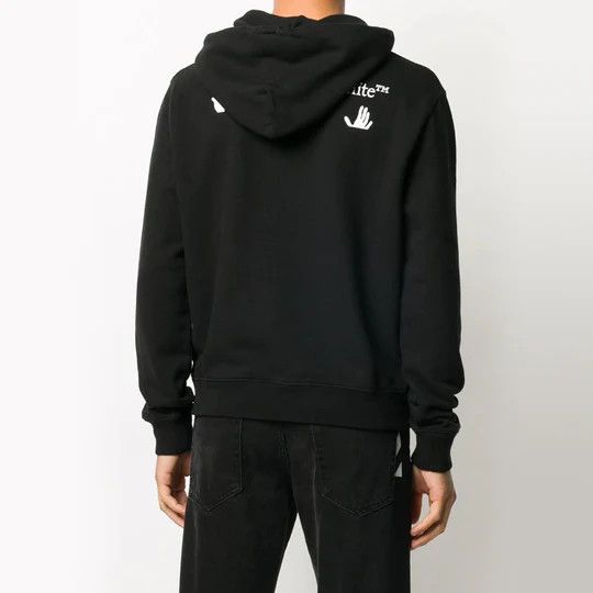 Off-White o1gr1nt0325 Business Slim Hoodie in Black Size US XS / EU 42 / 0 - 3 Thumbnail
