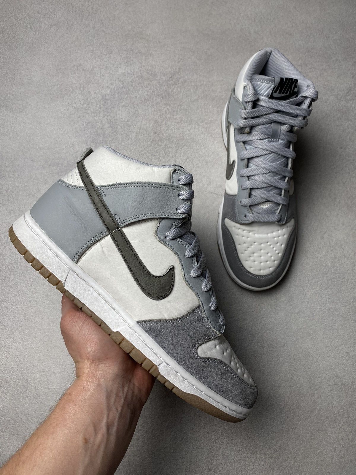 Nike 🔥RARE🔥 1 OF 1 Nike Dunk ID Low sneakers grey / white US8 Size US 8 / EU 41 - 5 Thumbnail