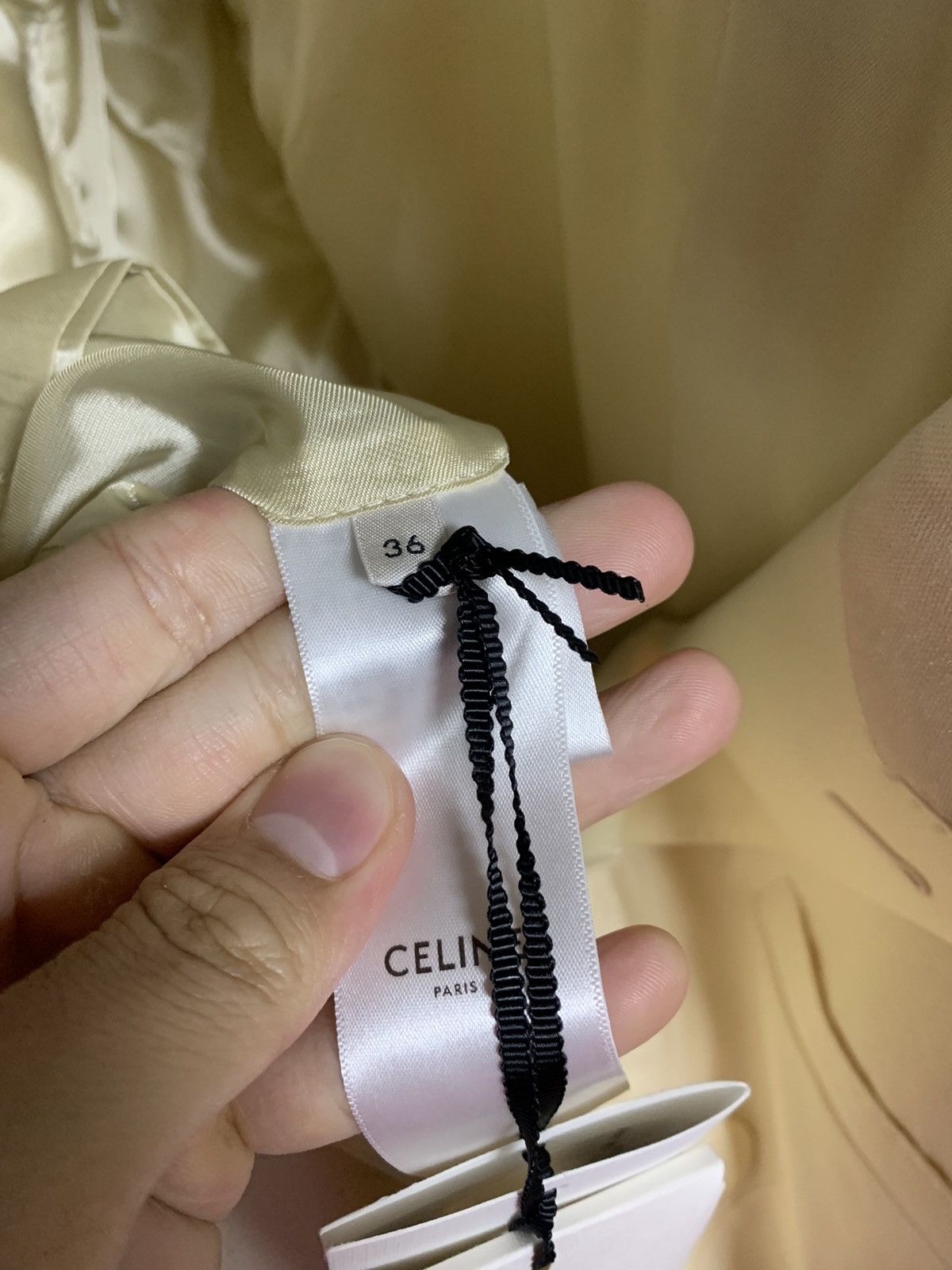 Celine Celine 2020SS Ivory Silk Blazer Size US S / EU 44-46 / 1 - 4 Thumbnail