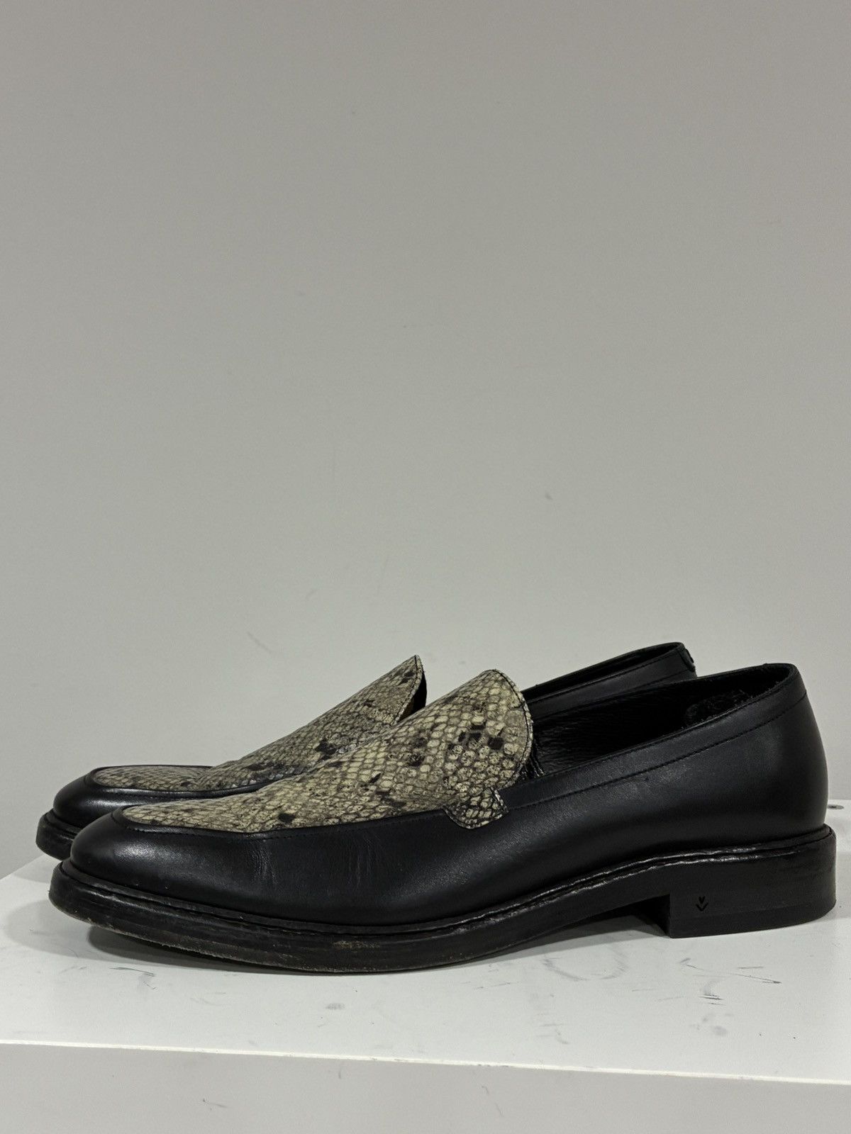 John Varvatos Leather Loafer with Python EU 43.5 USA 10.5 Size US 10.5 / EU 43-44 - 6 Thumbnail