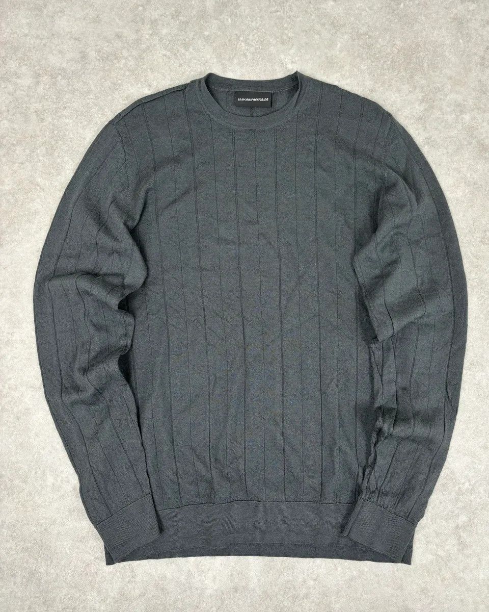 Emporio Armani AW2018 Emporio Armani Grey Mnimalist Sweater Size US S / EU 44-46 / 1 - 1 Thumbnail